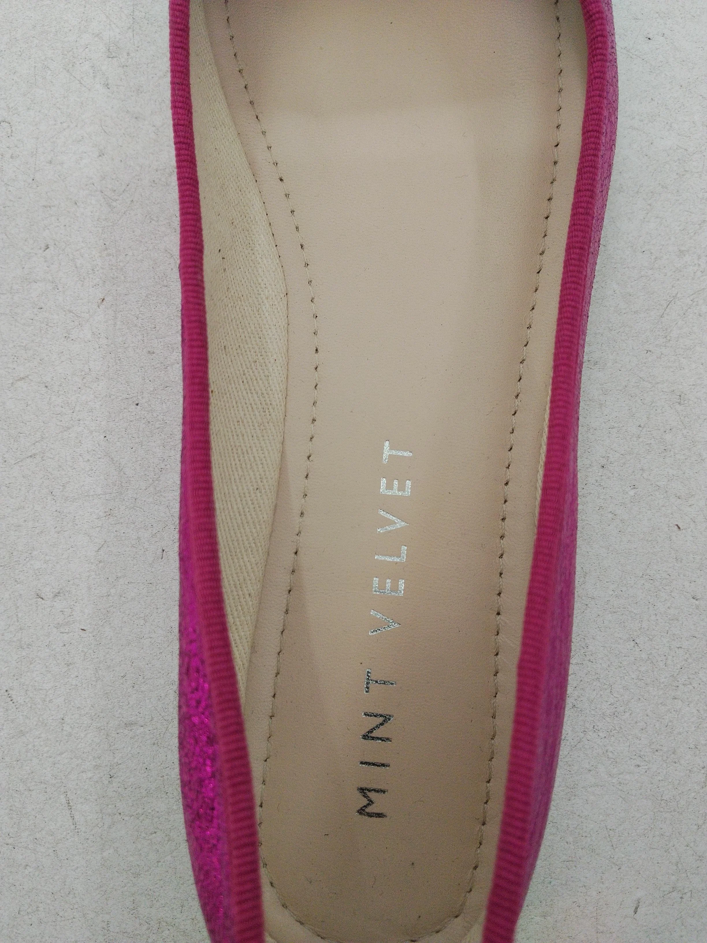 Mint Velvet Women's Flat Shoes UK 6 Pink 100% Faux Leather Ballet - Image 6