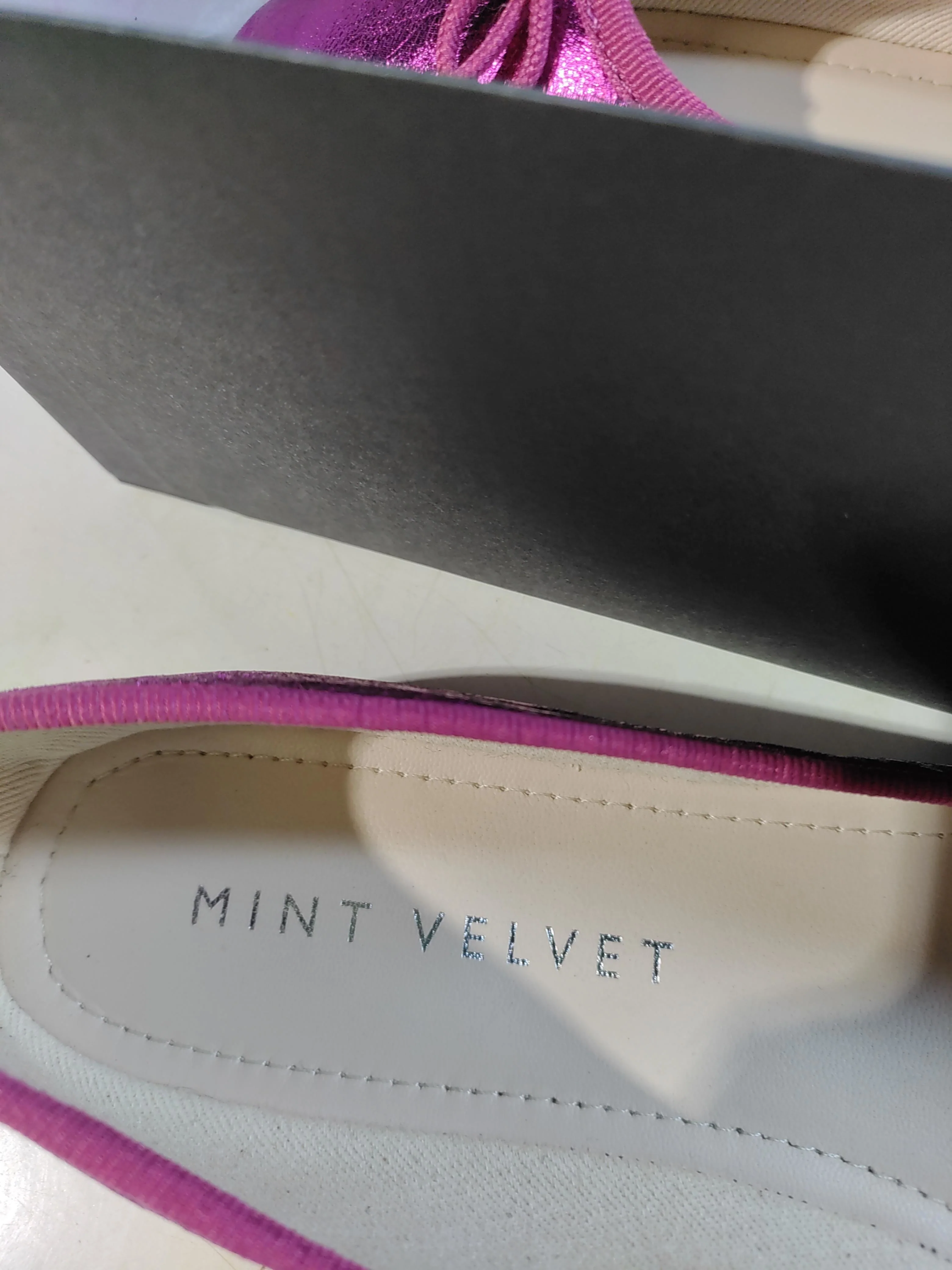 Mint Velvet Women's Flat Shoes UK 6 Pink 100% Faux Leather Ballet - Image 8