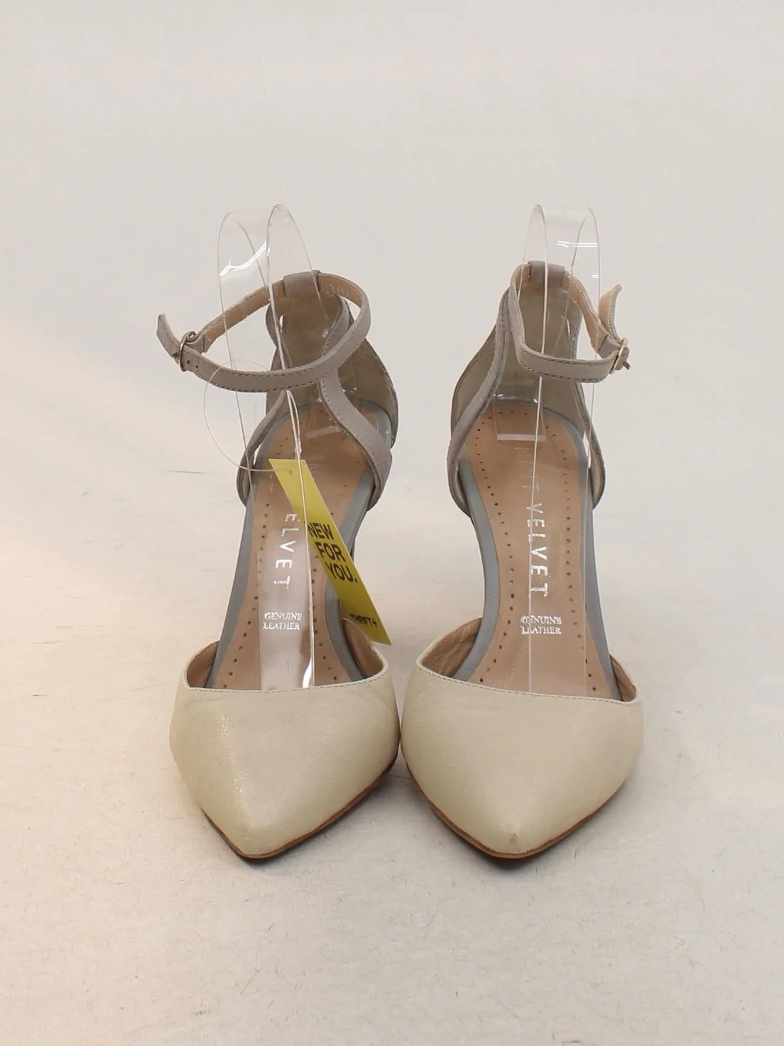 Mint Velvet Women's Heels UK 5 Cream 100% Leather Court - Image 2