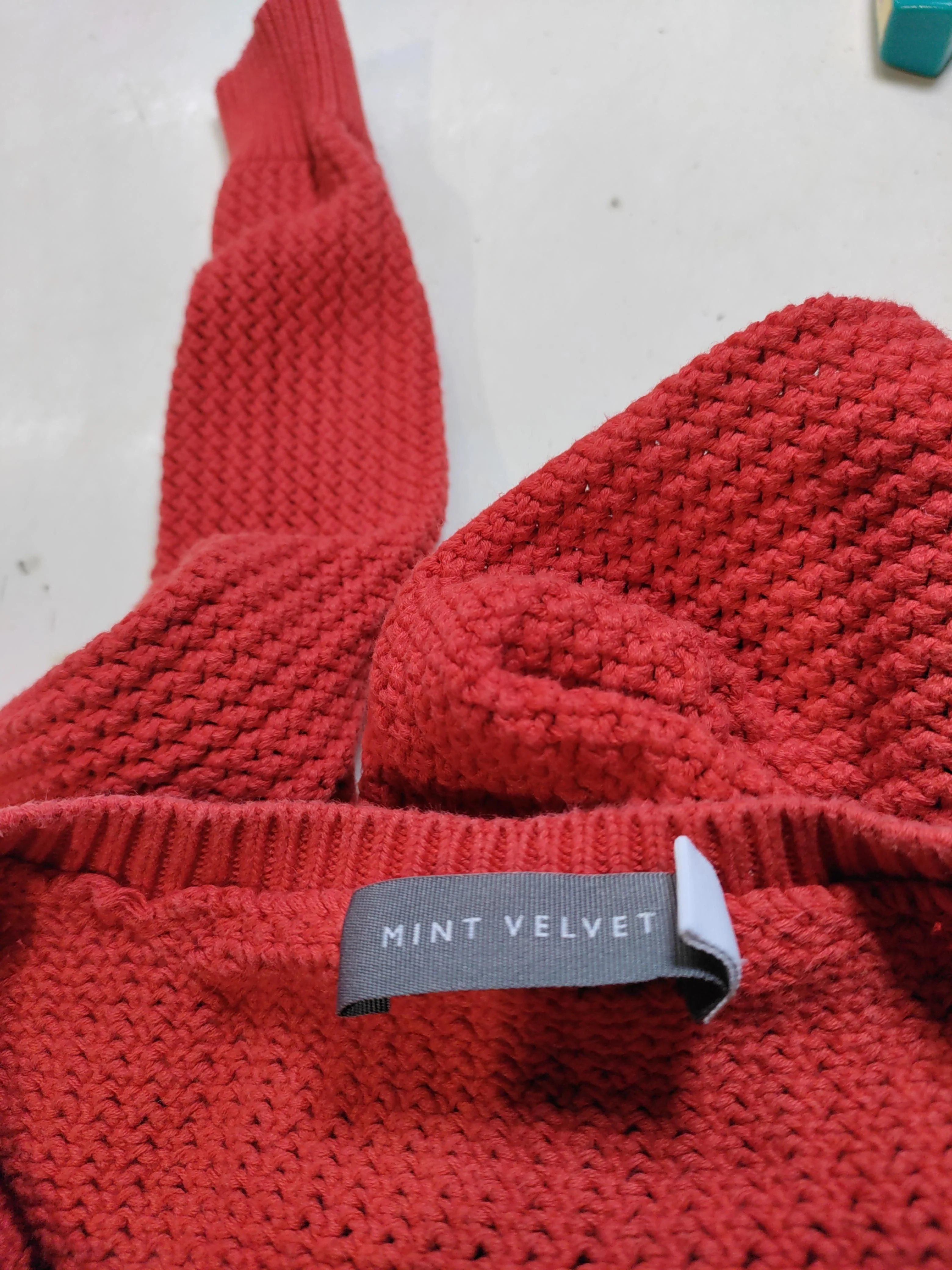 Mint Velvet Women's Jumper UK 10 Red 100% Cotton Crew Neck Pullover - Image 5