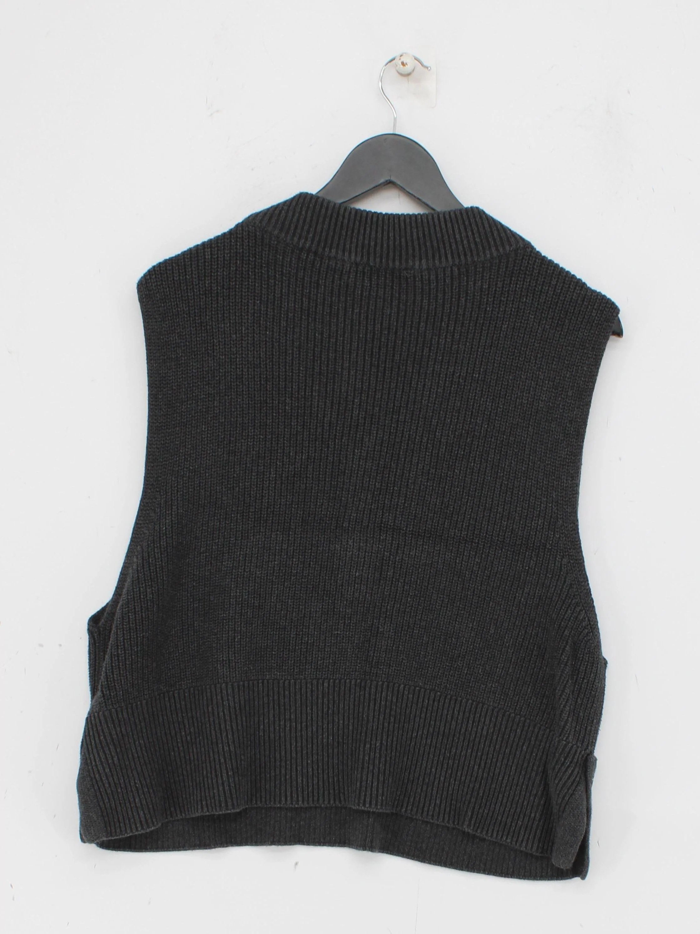Mint Velvet Women's Jumper XL Grey 100% Cotton V-Neck Vest - Image 2