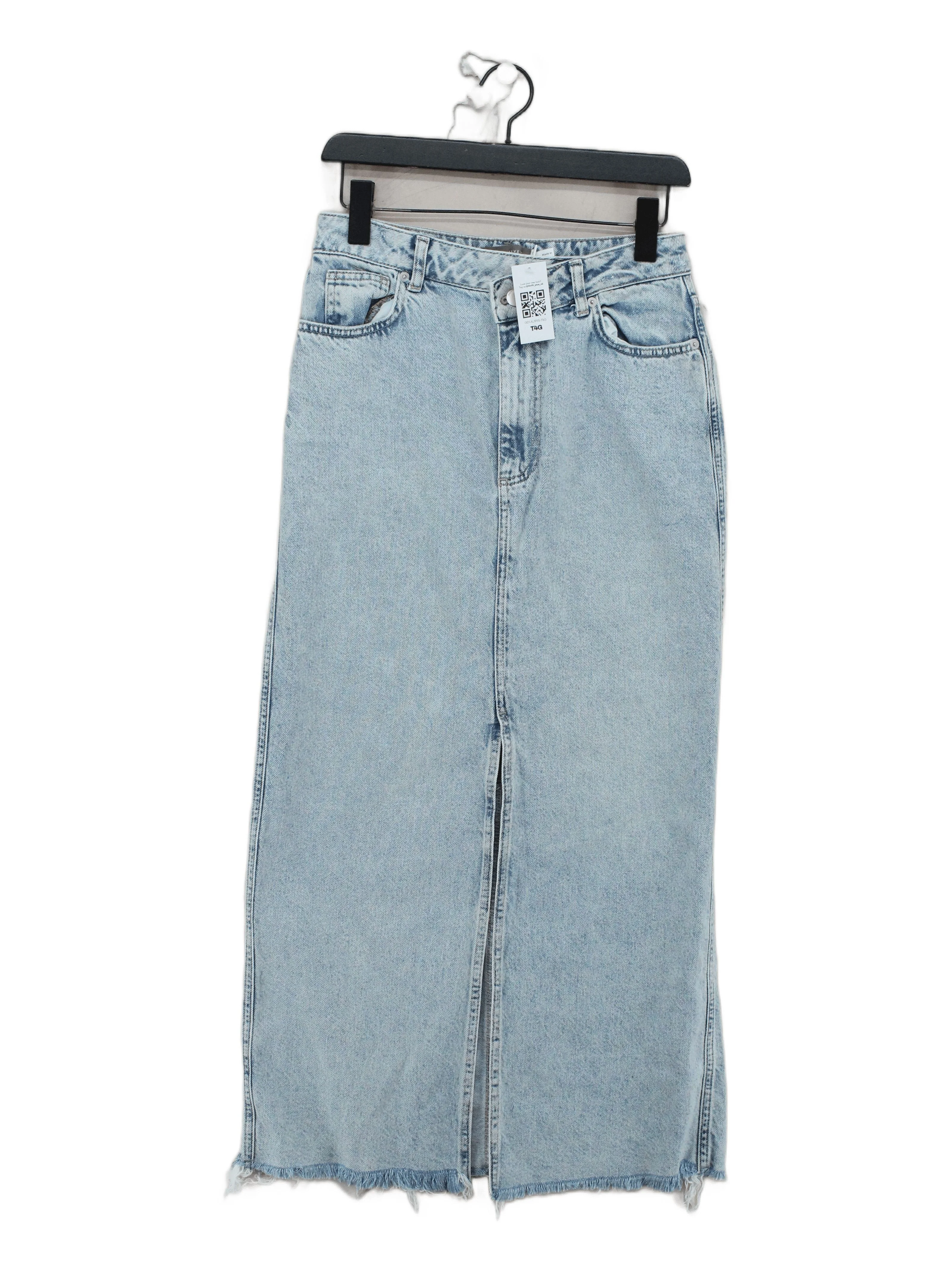 Mint Velvet Women's Maxi Skirt UK 10 Blue 100% Cotton Long Maxi