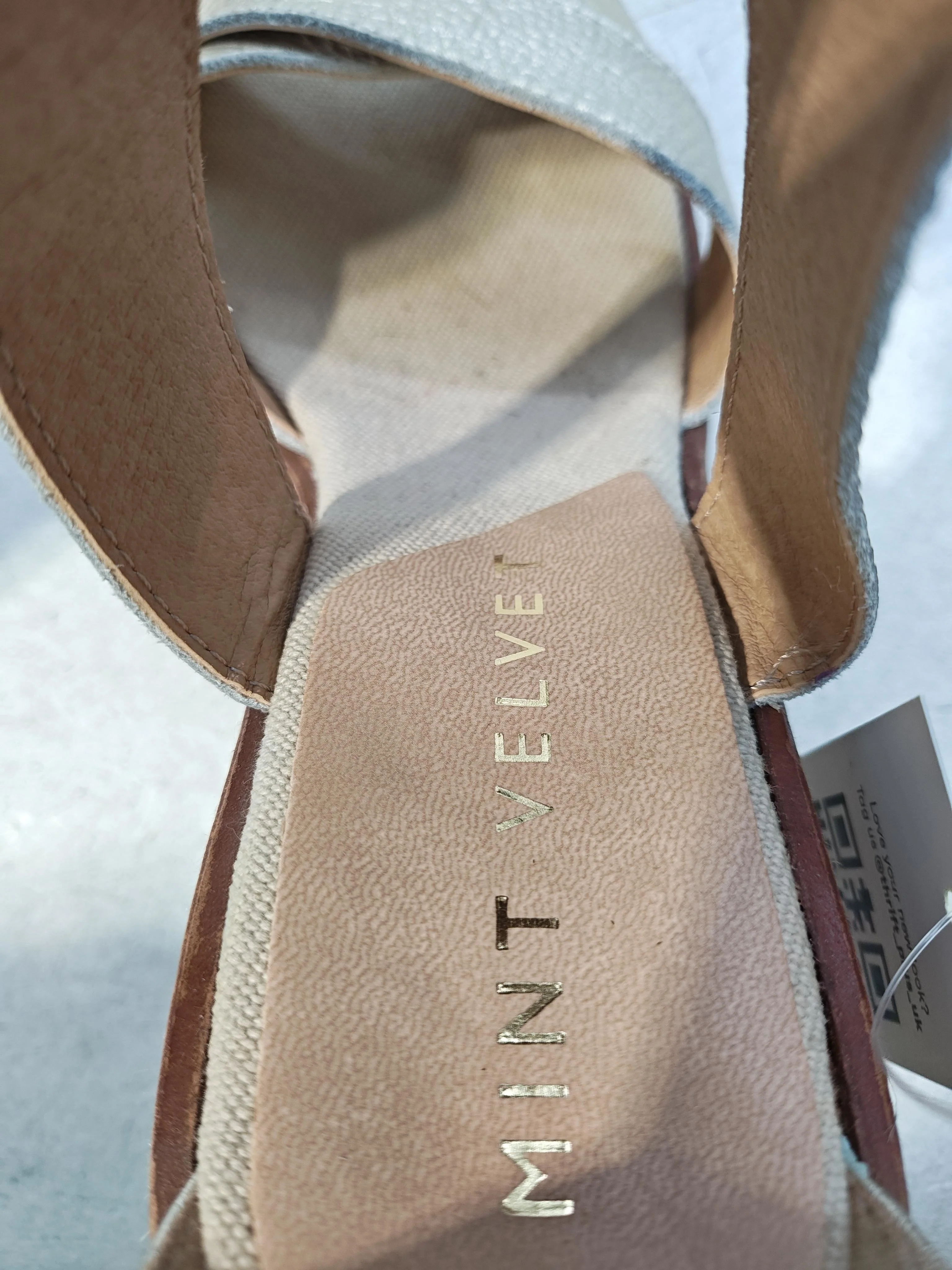 Mint Velvet Women's Sandals UK 4 Gold 100% Leather Espadrille - Image 6