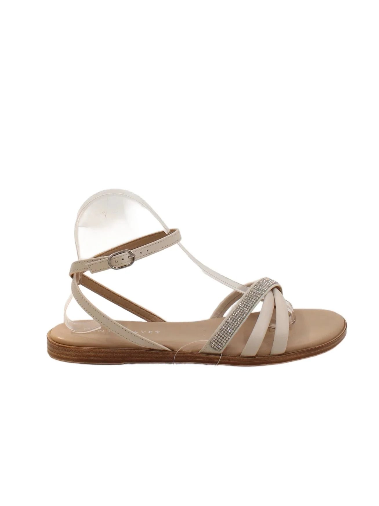 Mint Velvet Women's Sandals UK 6 Cream 100% Faux Leather Strappy