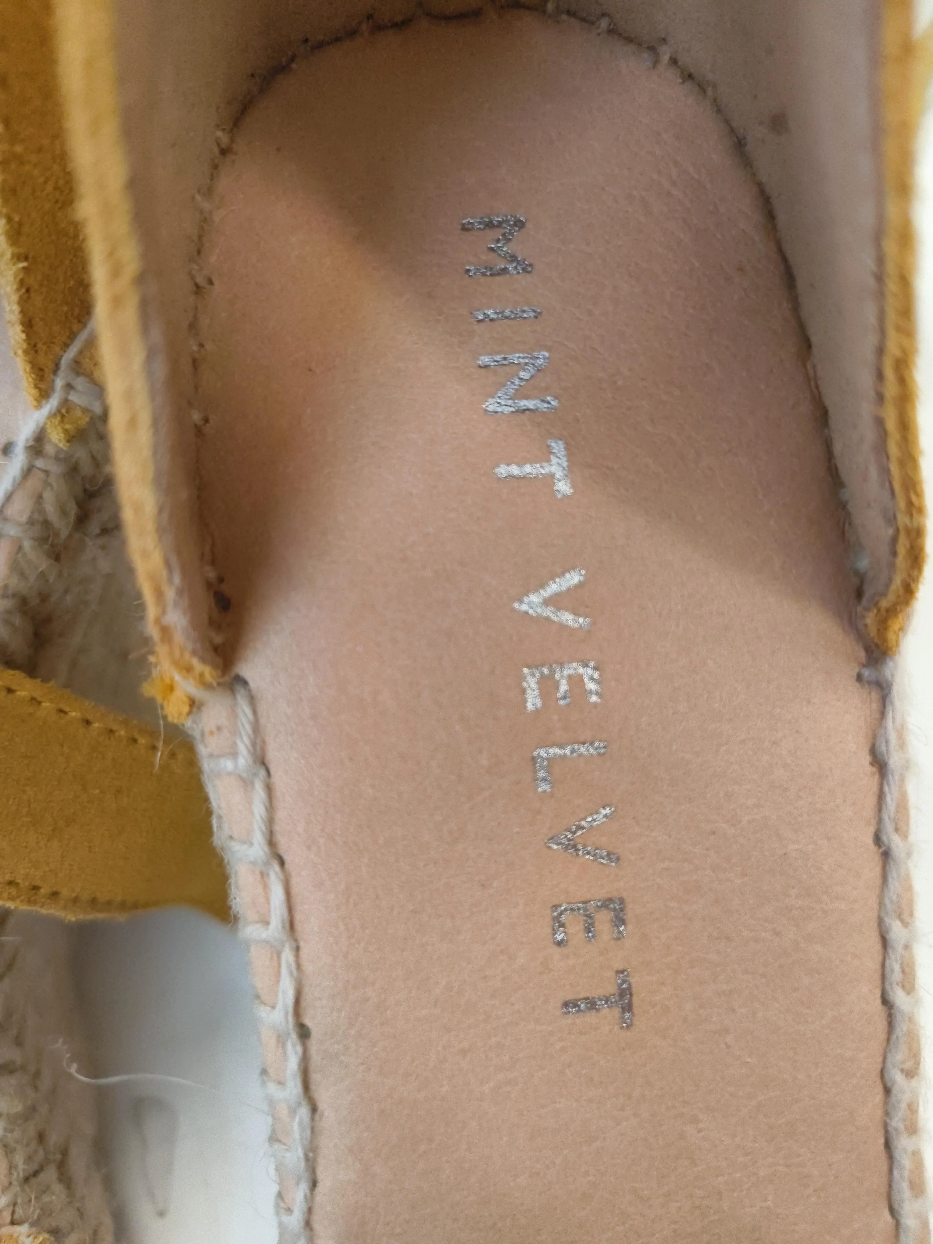 Mint Velvet Women's Sandals UK 7 Yellow Suede with Other Espadrille - Image 8