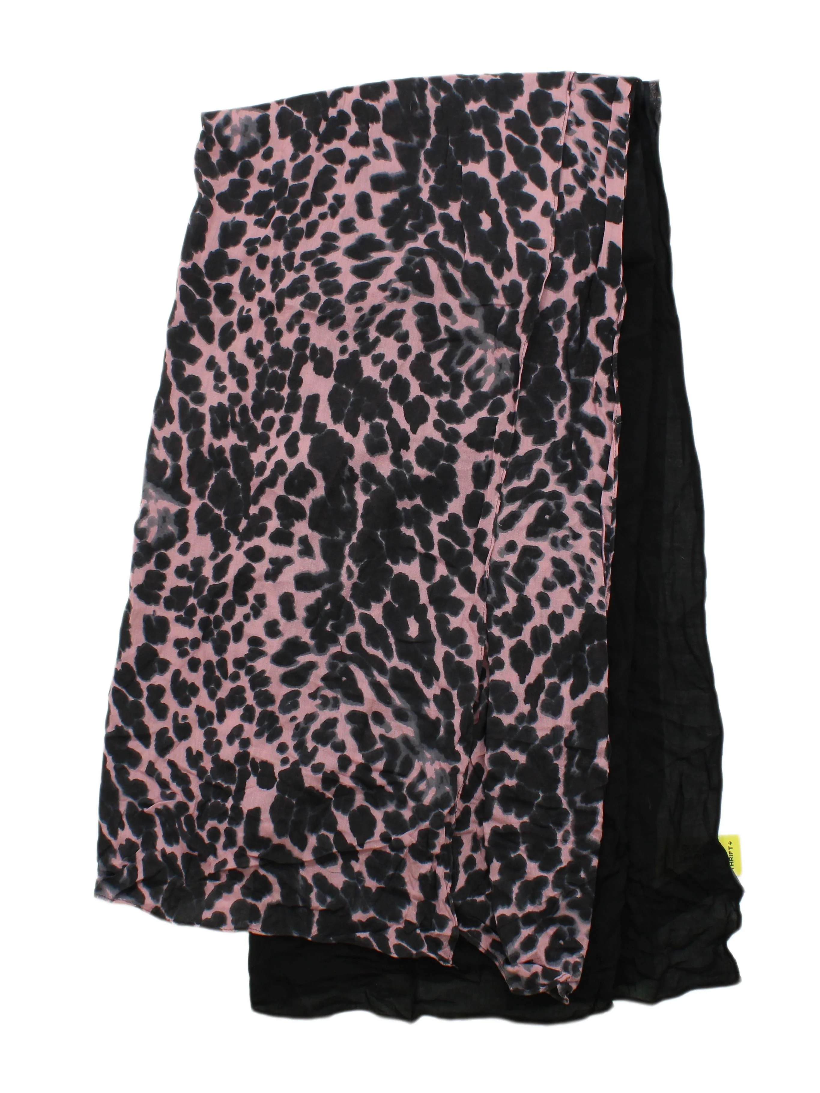 Mint Velvet Women's Scarf Black Animal Print 100% Viscose Rectangle Scarf