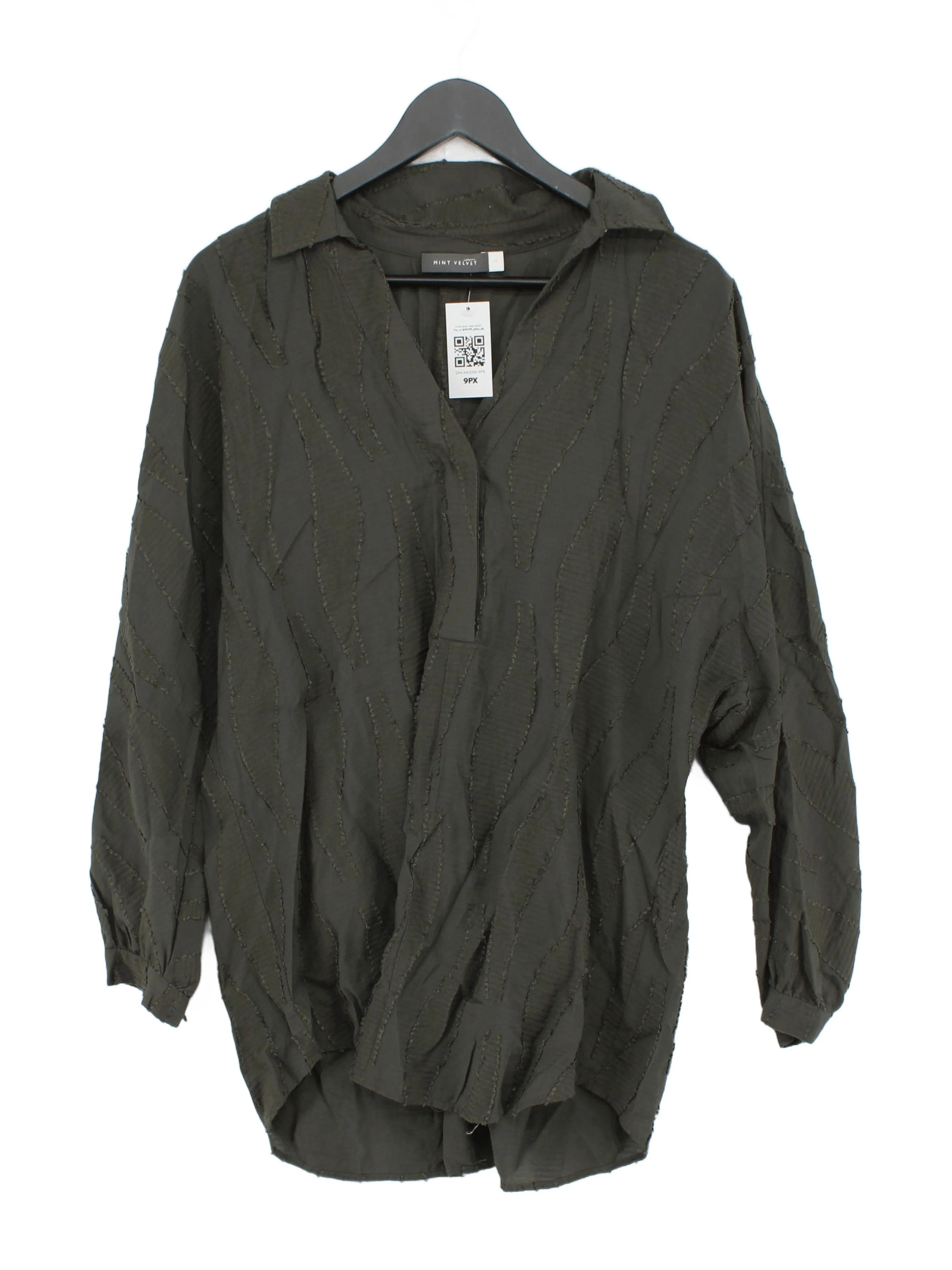 Mint Velvet Women's Shirt M Green Viscose with Polyamide Basic