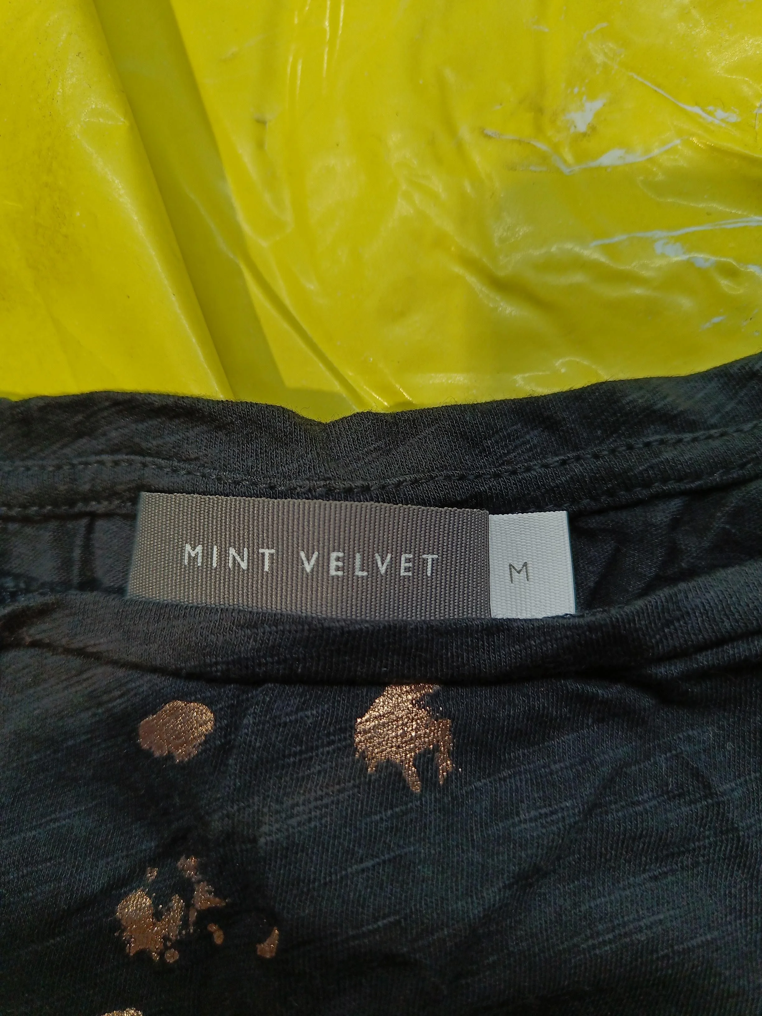 Mint Velvet Women's T-Shirt M Black 100% Cotton Basic - Image 5