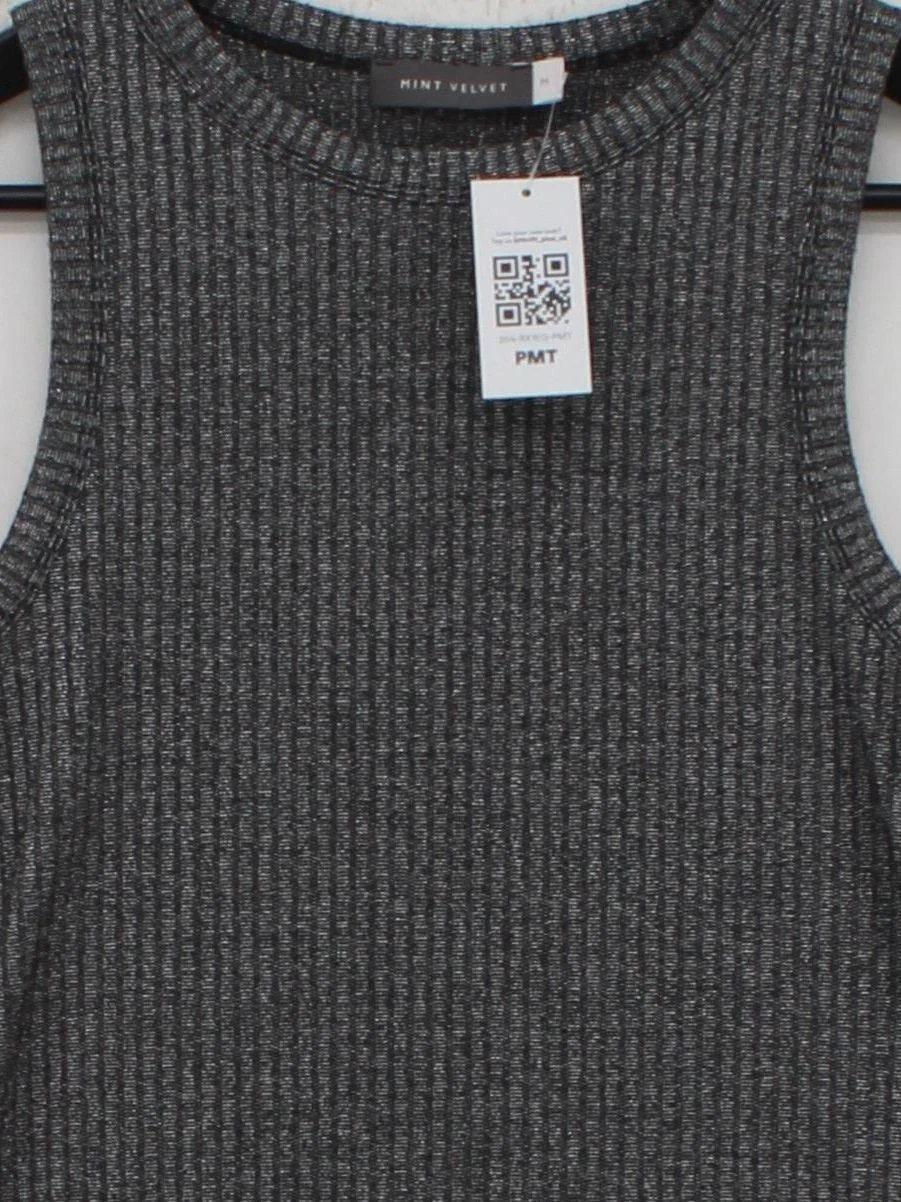 Mint Velvet Women's T-Shirt M Grey Polyester - Image 3
