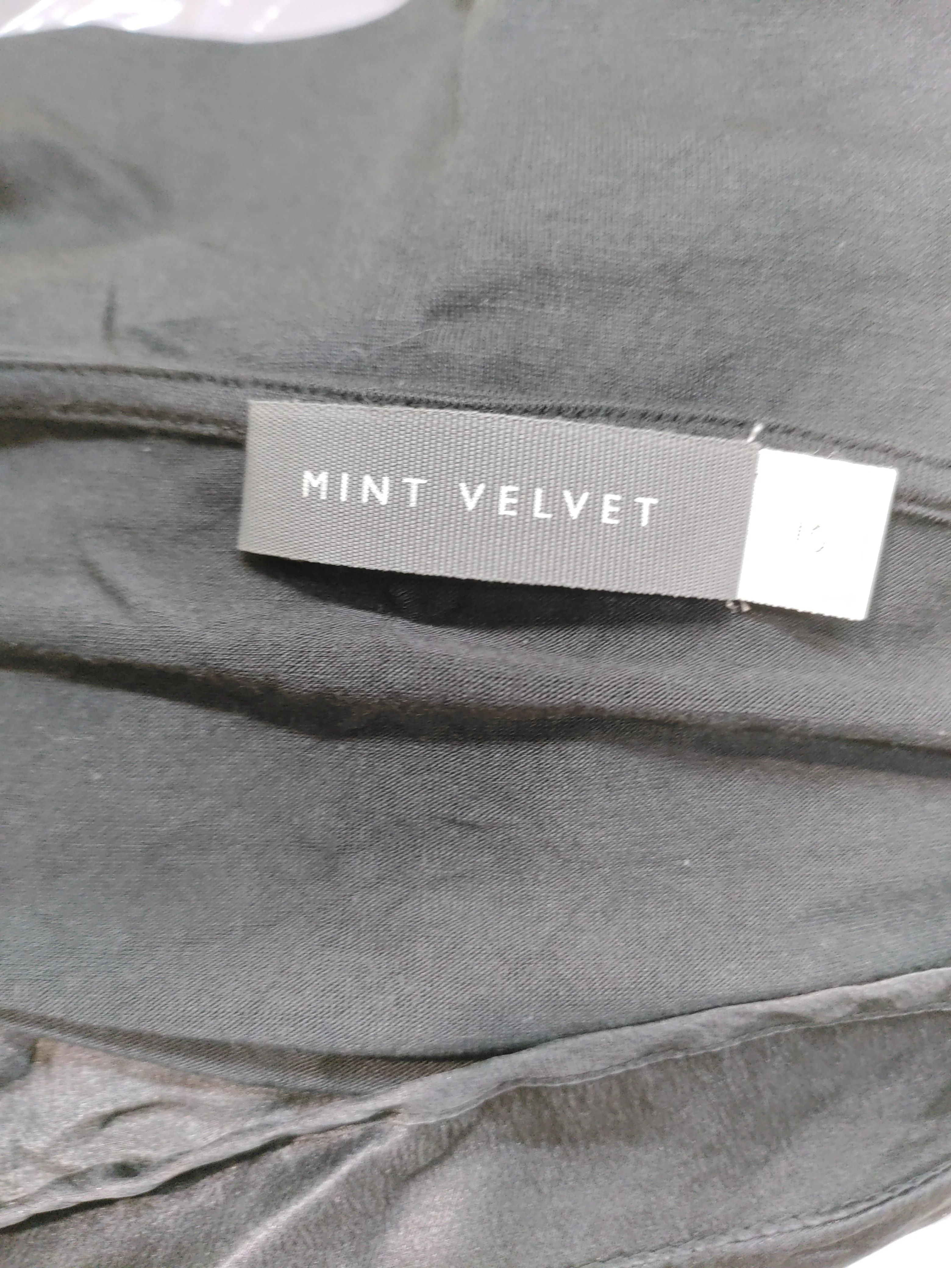Mint Velvet Women's T-Shirt UK 10 Black Viscose with Silk, Elastane Basic - Image 5