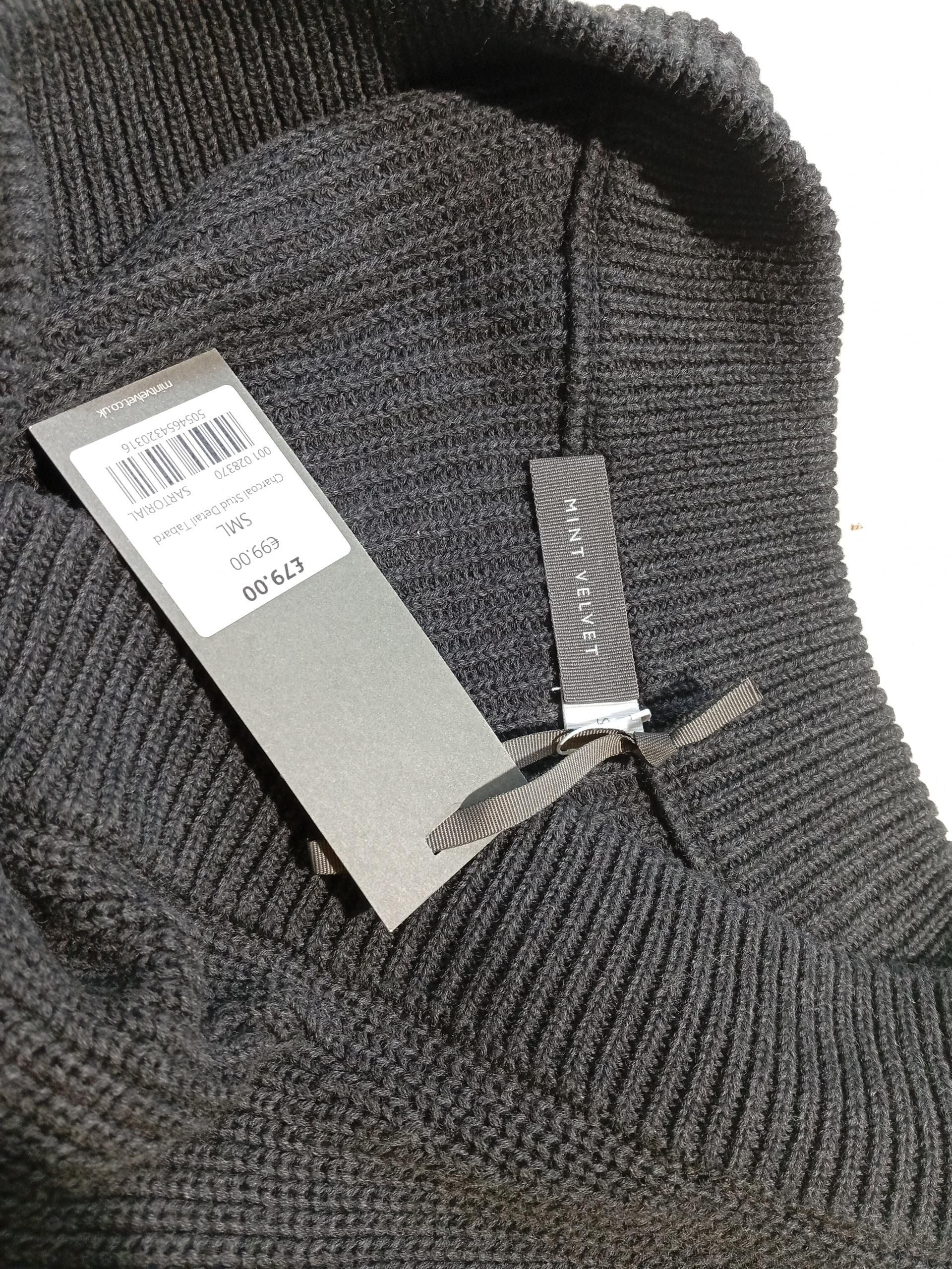 Mint Velvet Women's Top S Grey 100% Cotton Sleeveless V-Neck Basic - Image 5