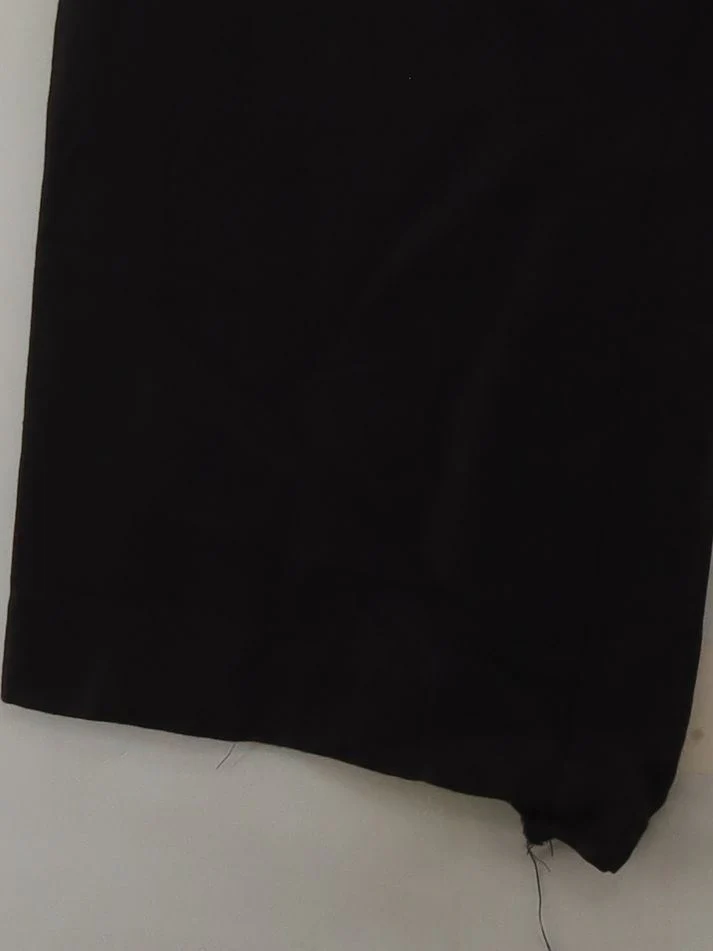 Mint Velvet Women's Trousers UK 12 Black Viscose with Linen Wide-Leg Cropped - Image 4