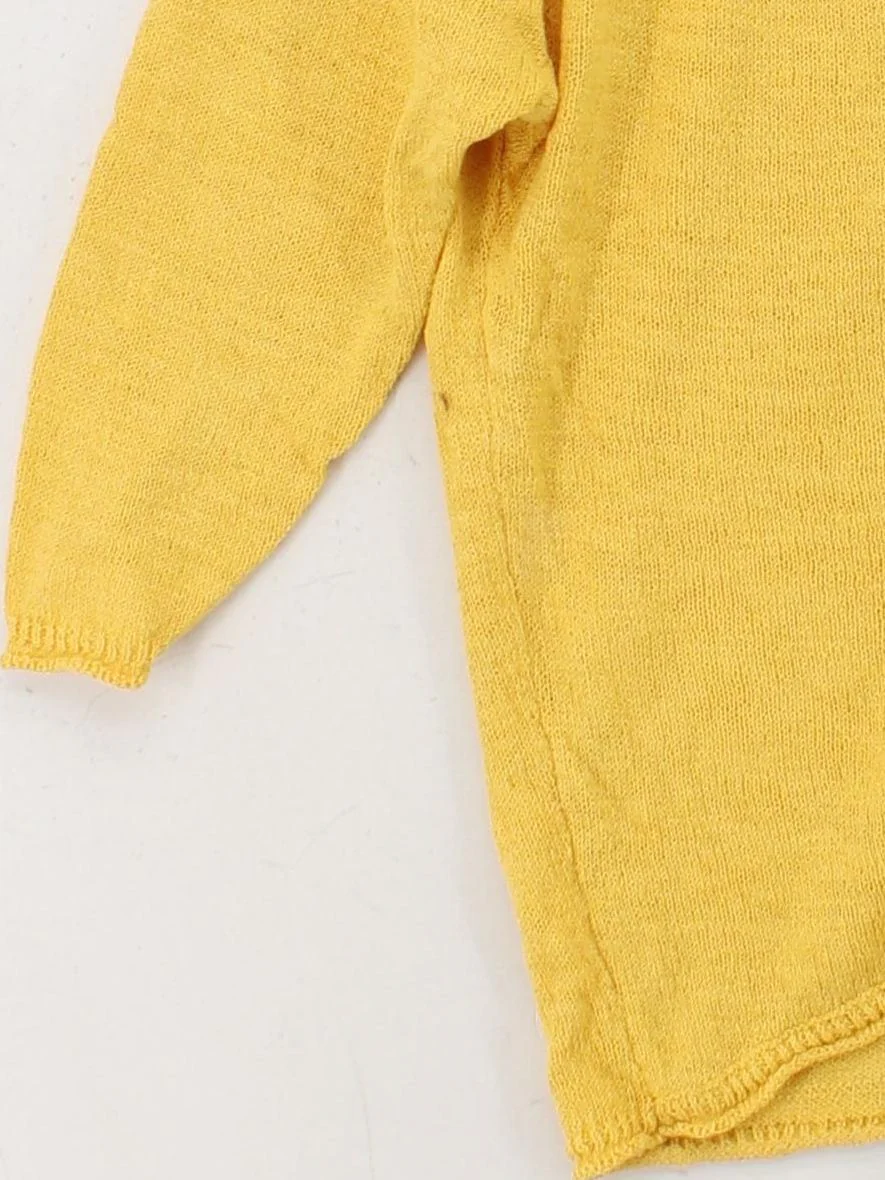 Miss By Captain Tortue Women's Jumper UK 12 Yellow Cotton - Image 4