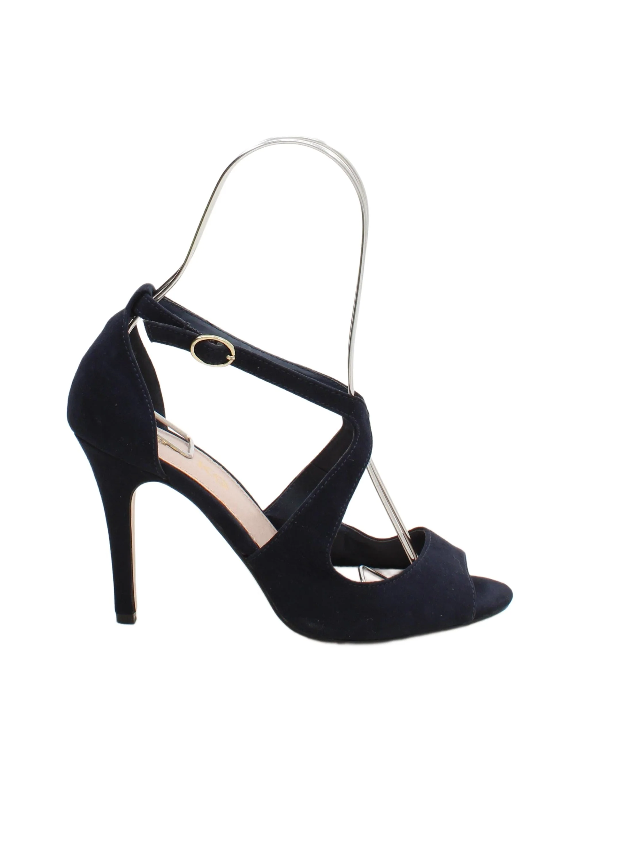 Miss KG Women's Heels UK 4 Blue 100% Suede Strappy
