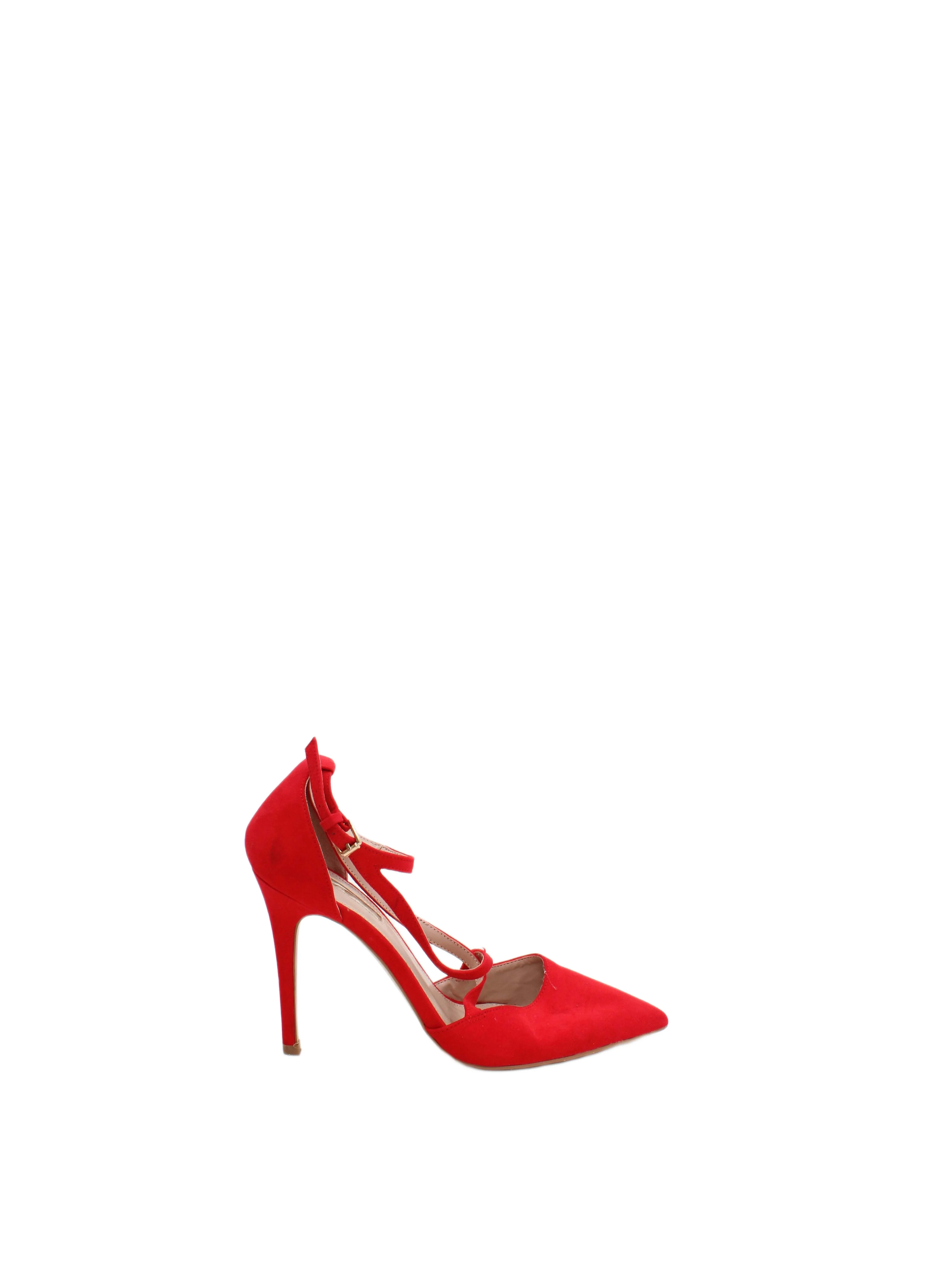 Miss KG Women's Heels UK 5 Red 100% Suede Court