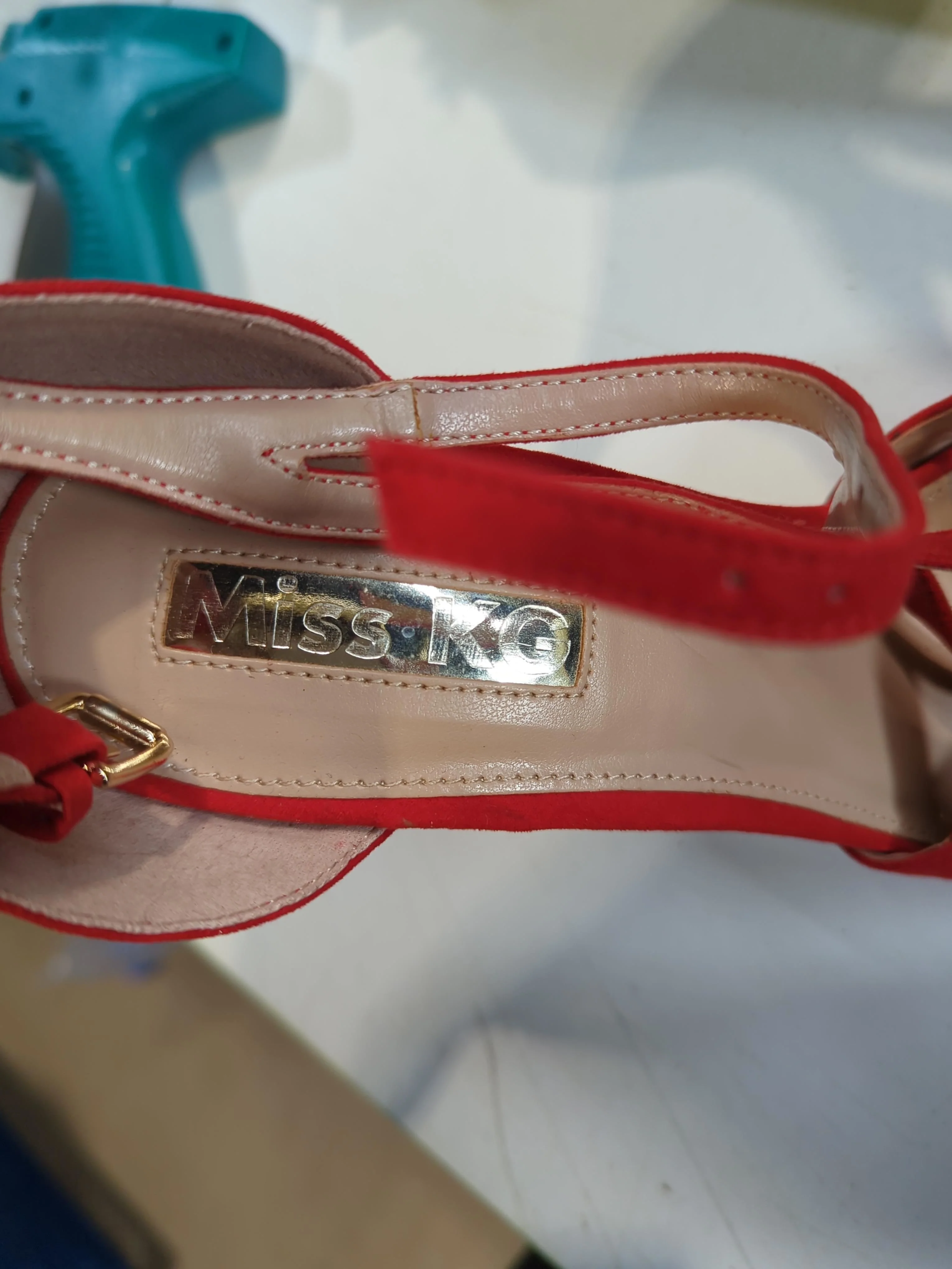 Miss KG Women's Heels UK 5 Red 100% Suede Court - Image 9