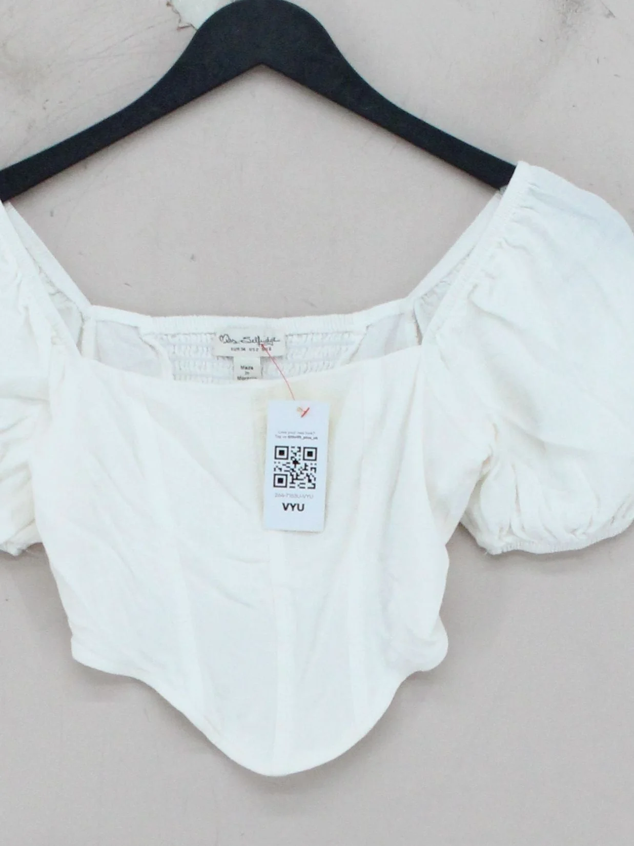 Miss Selfridge Women's Top UK 6 White Polyester with Elastane Cropped - Image 3