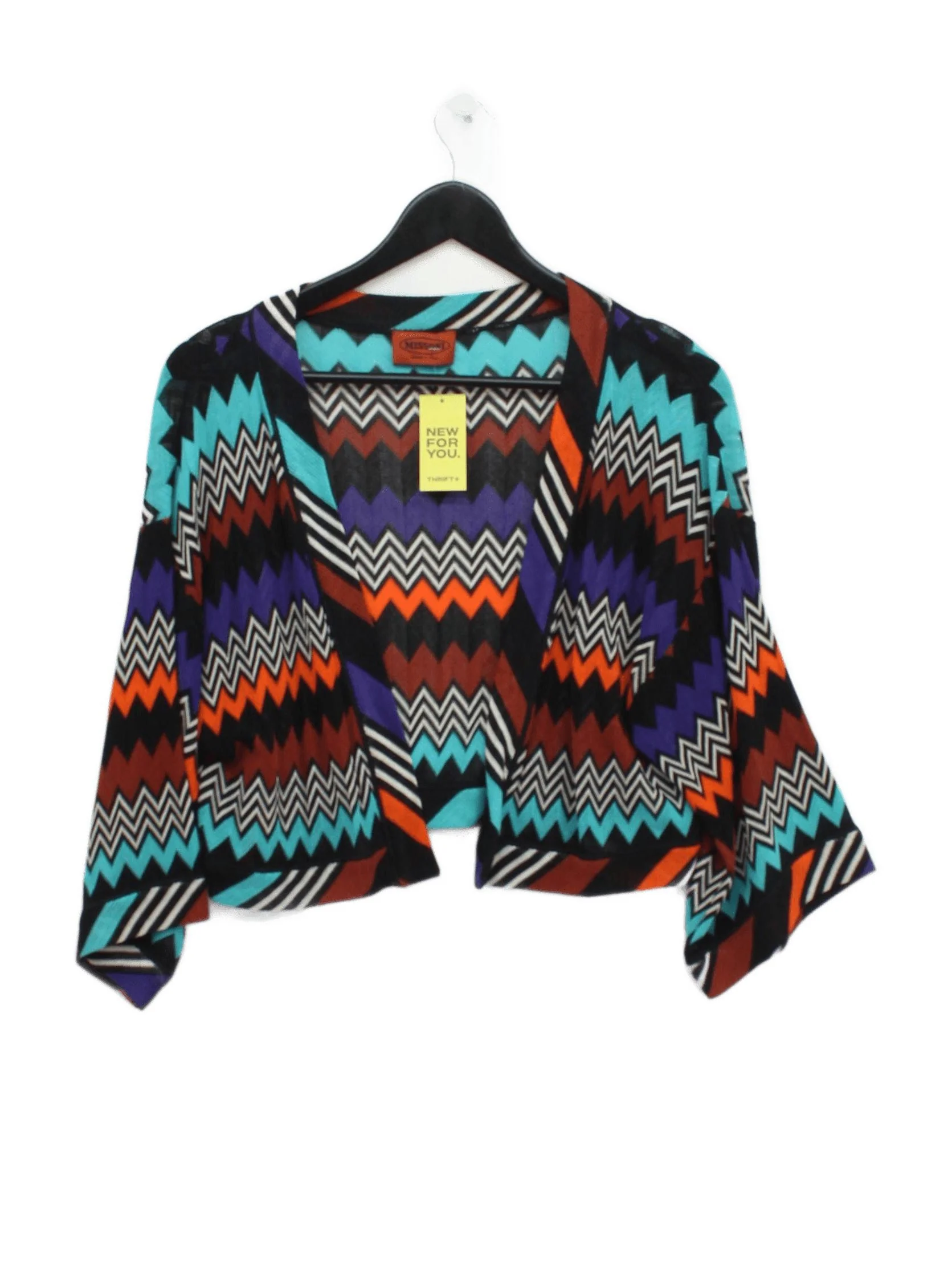 Missoni Women's Cardigan S Multi Geometric Rayon with Cotton V-Neck Cardigan