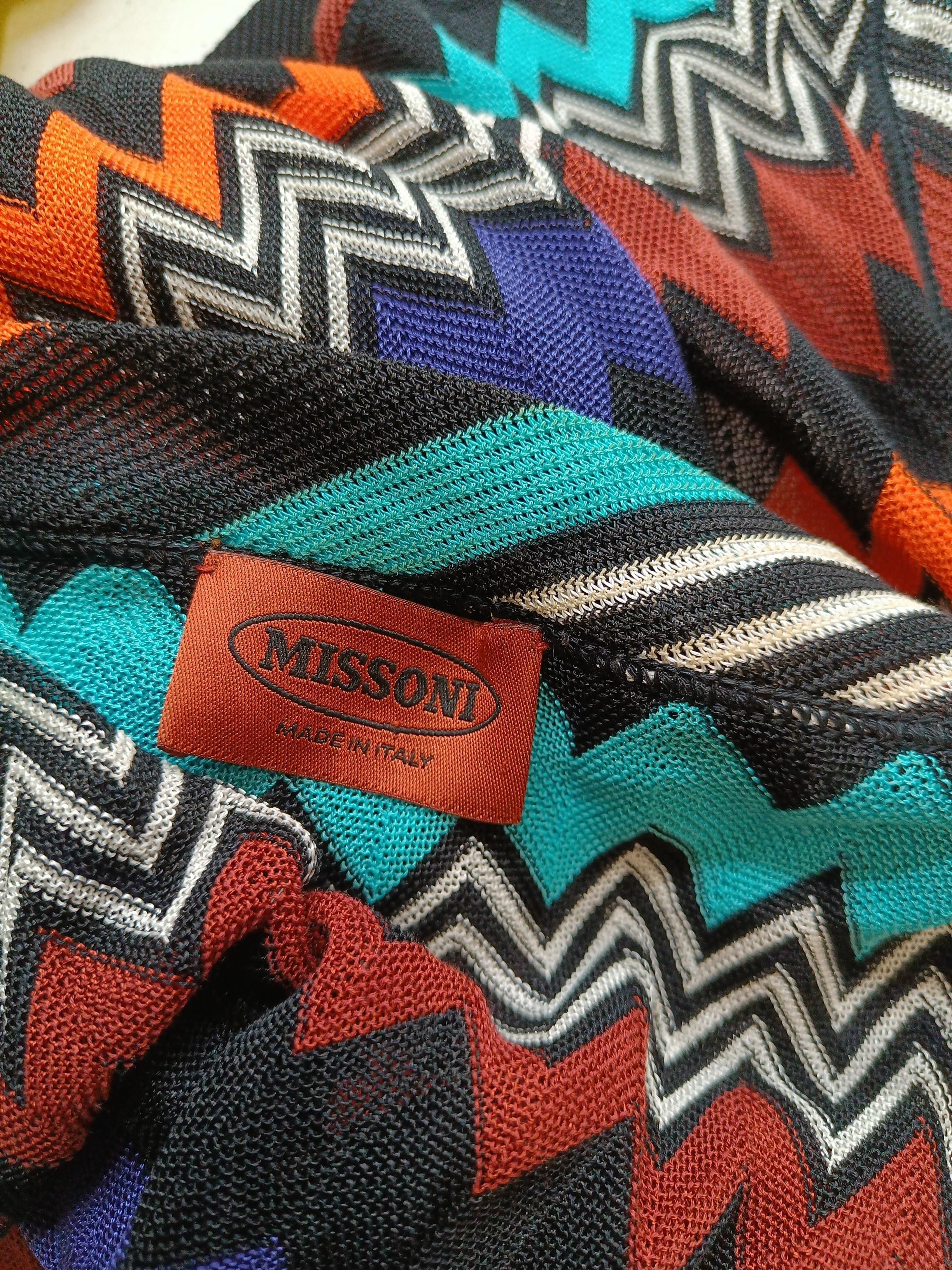 Missoni Women's Cardigan S Multi Geometric Rayon with Cotton V-Neck Cardigan - Image 5