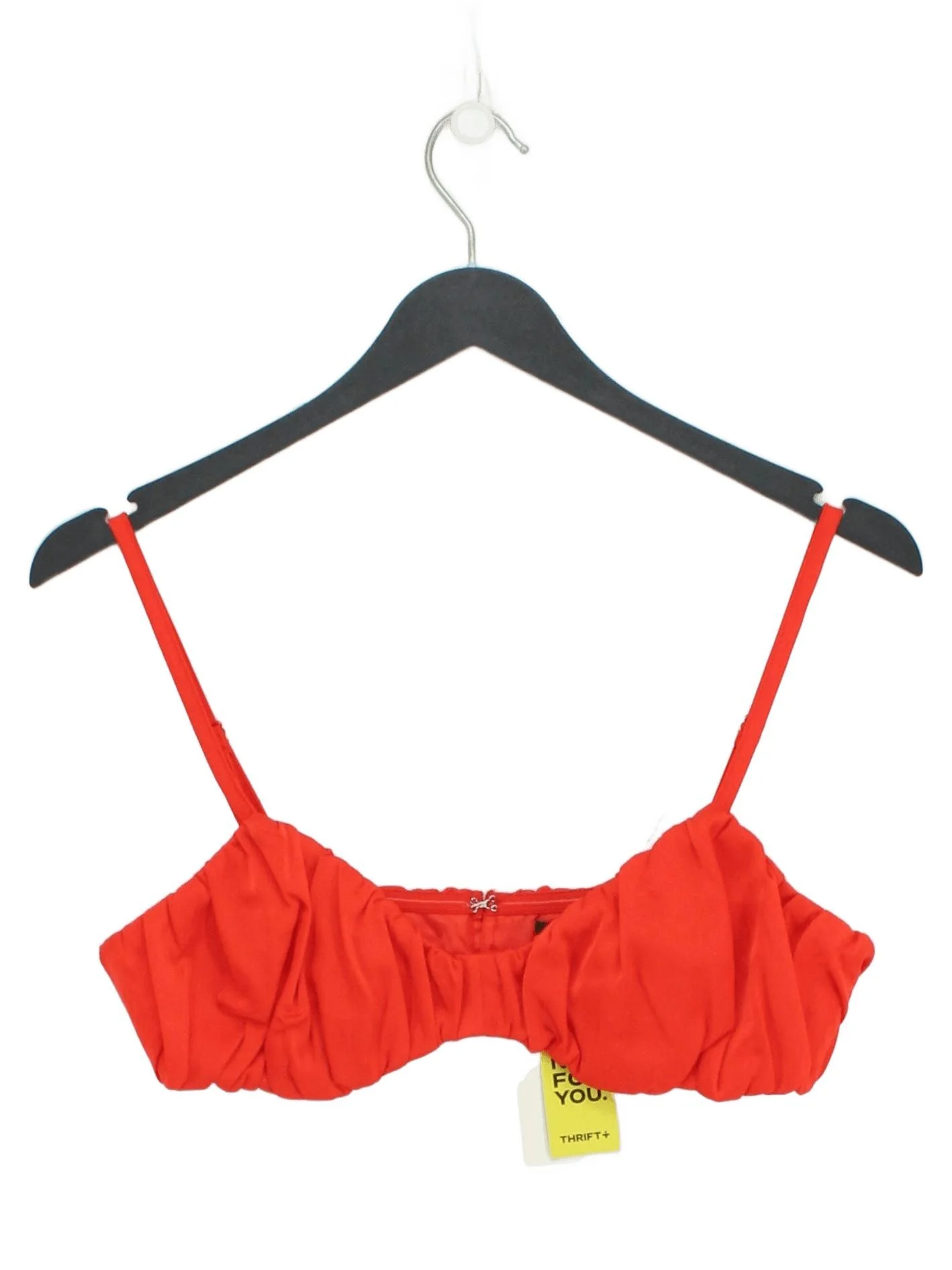 misspap adjustable strap bikini top in orange