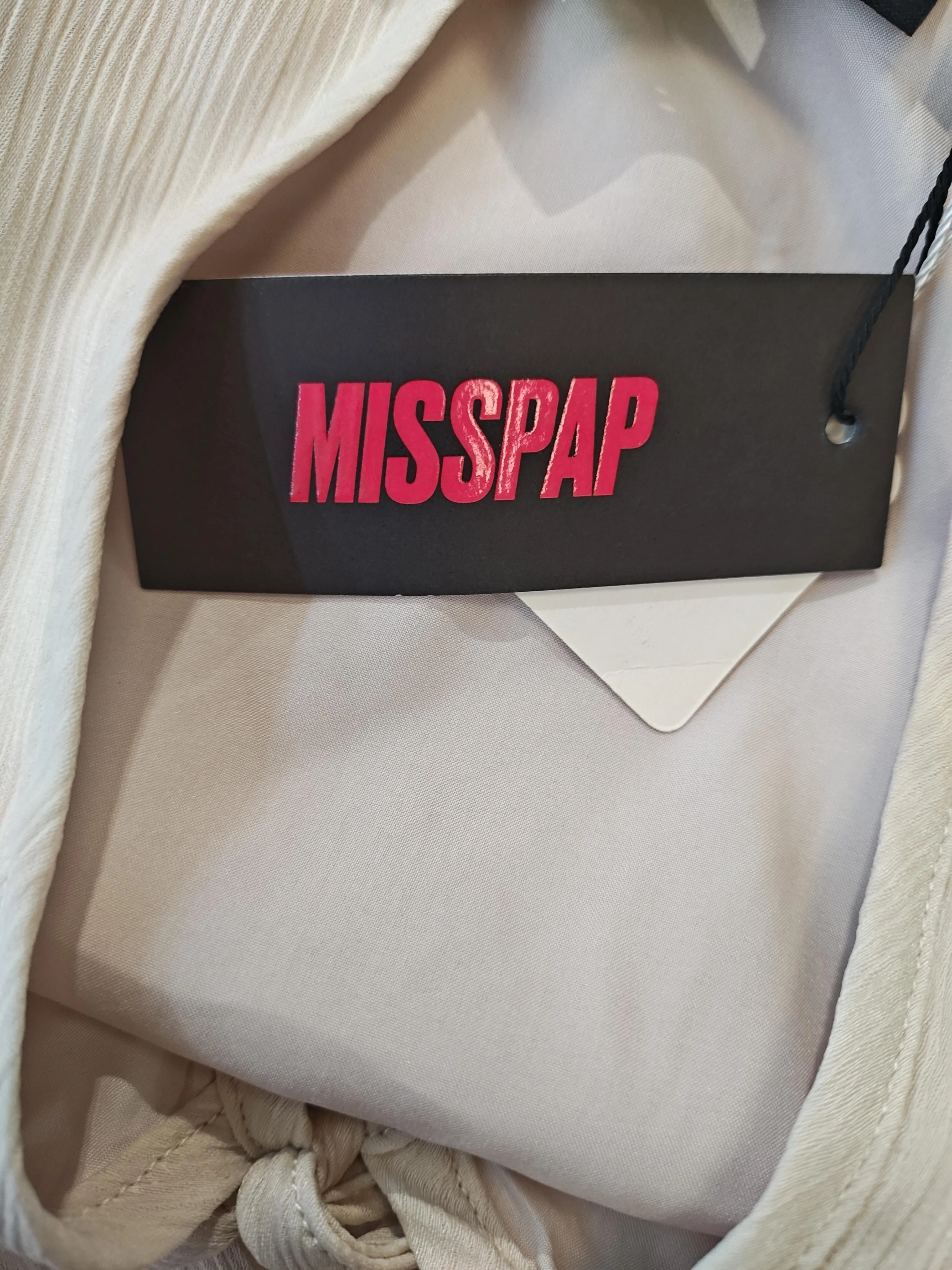 misspap Bodycon Midi Dress UK10 in Cream - Image 9
