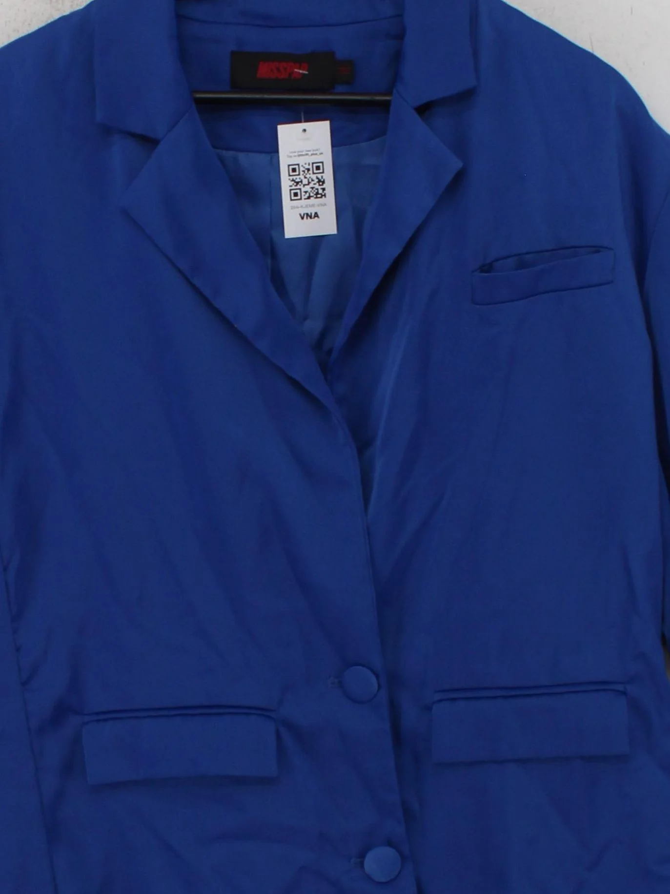 Misspap Women's Blazer UK 10 Blue Polyester with Elastane Overcoat - Image 3