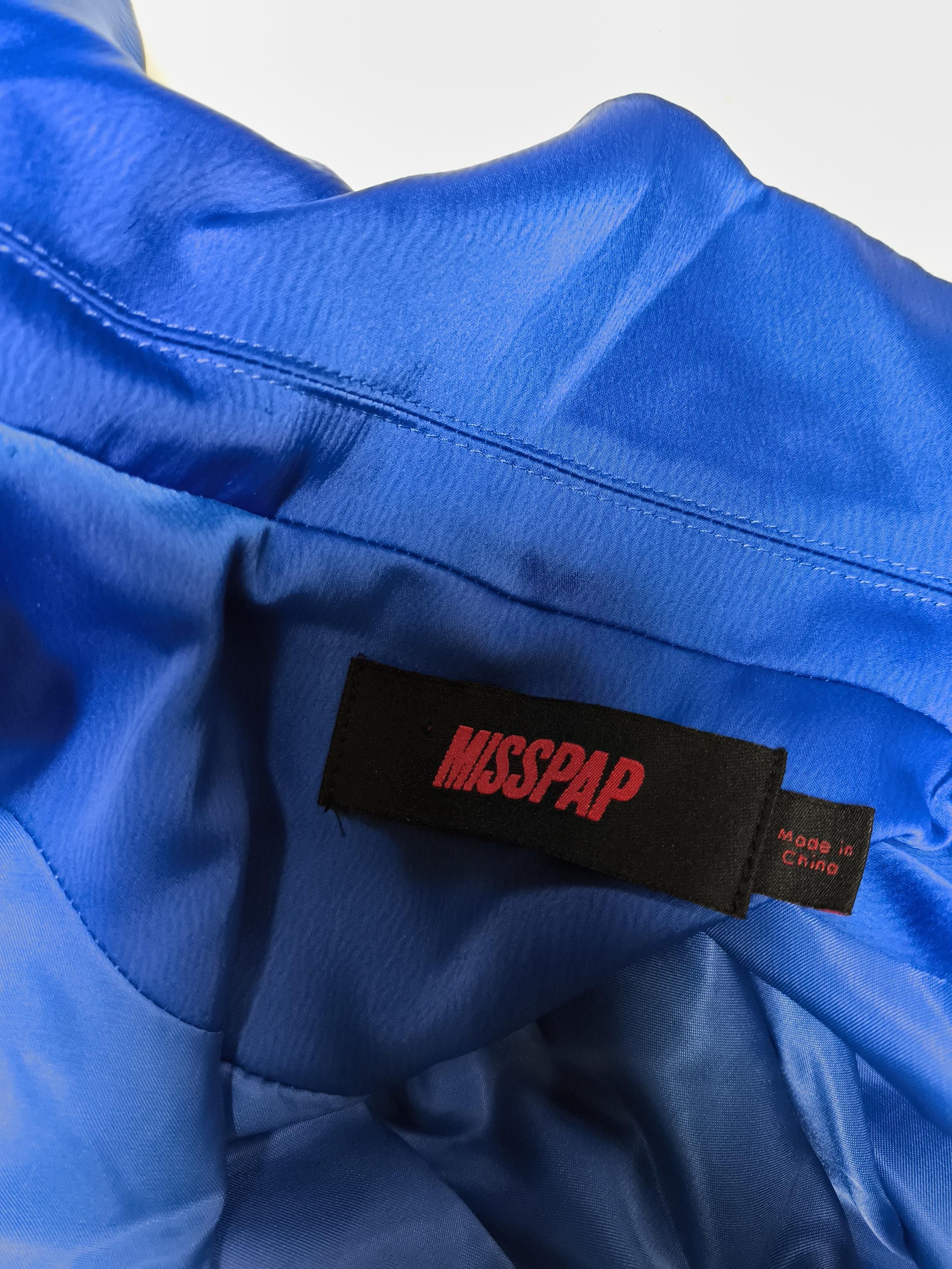 Misspap Women's Blazer UK 10 Blue Polyester with Elastane Overcoat - Image 6