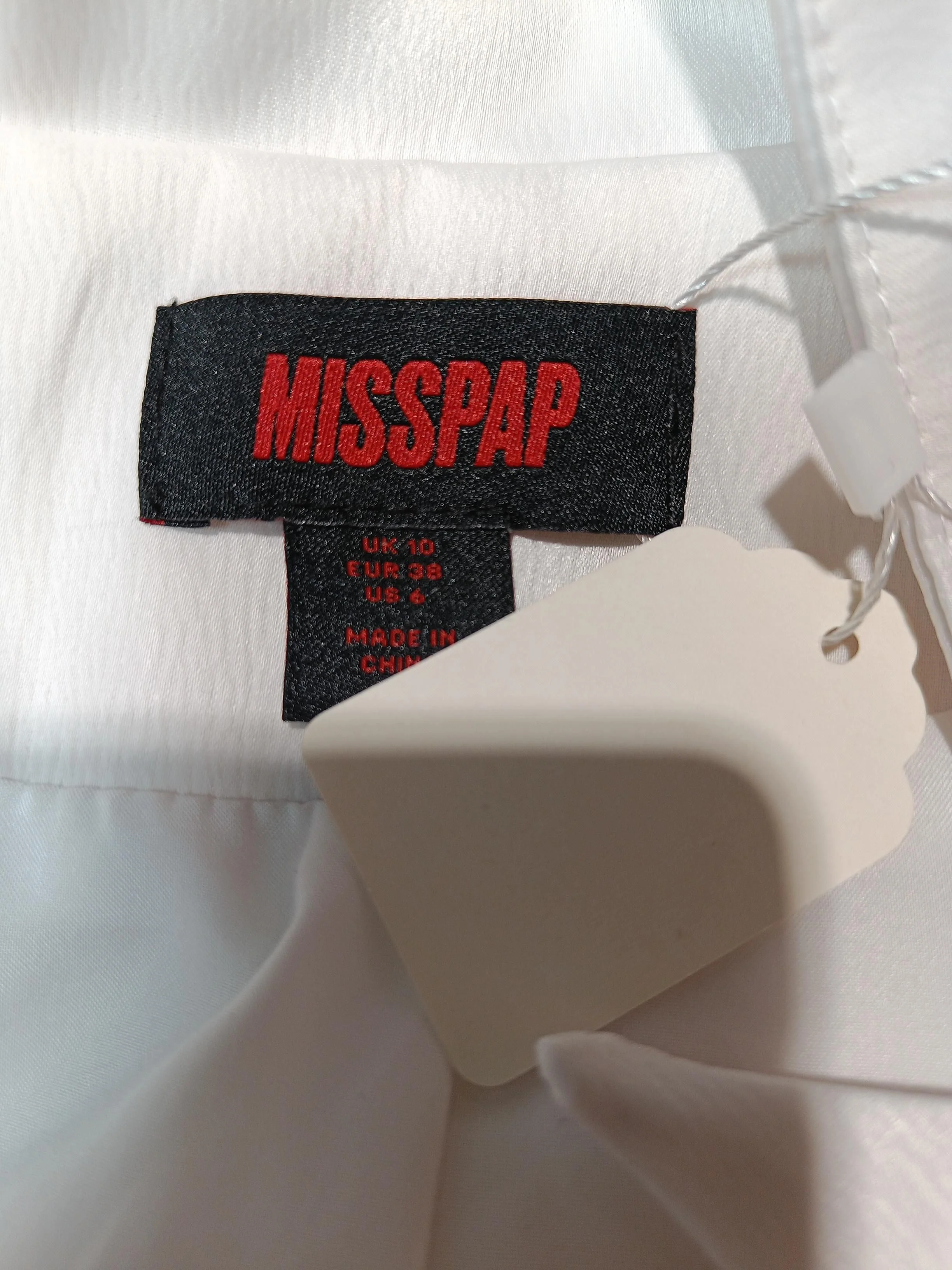 Misspap Women's Jumpsuit UK 10 White Polyester with Other Wide-Leg Jumpsuit - Image 5