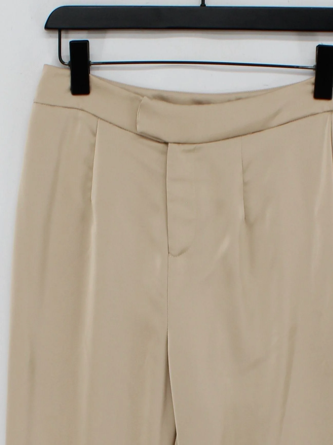 Misspap Women's Trousers UK 10 Cream 100% Polyester Wide-Leg Chino - Image 3