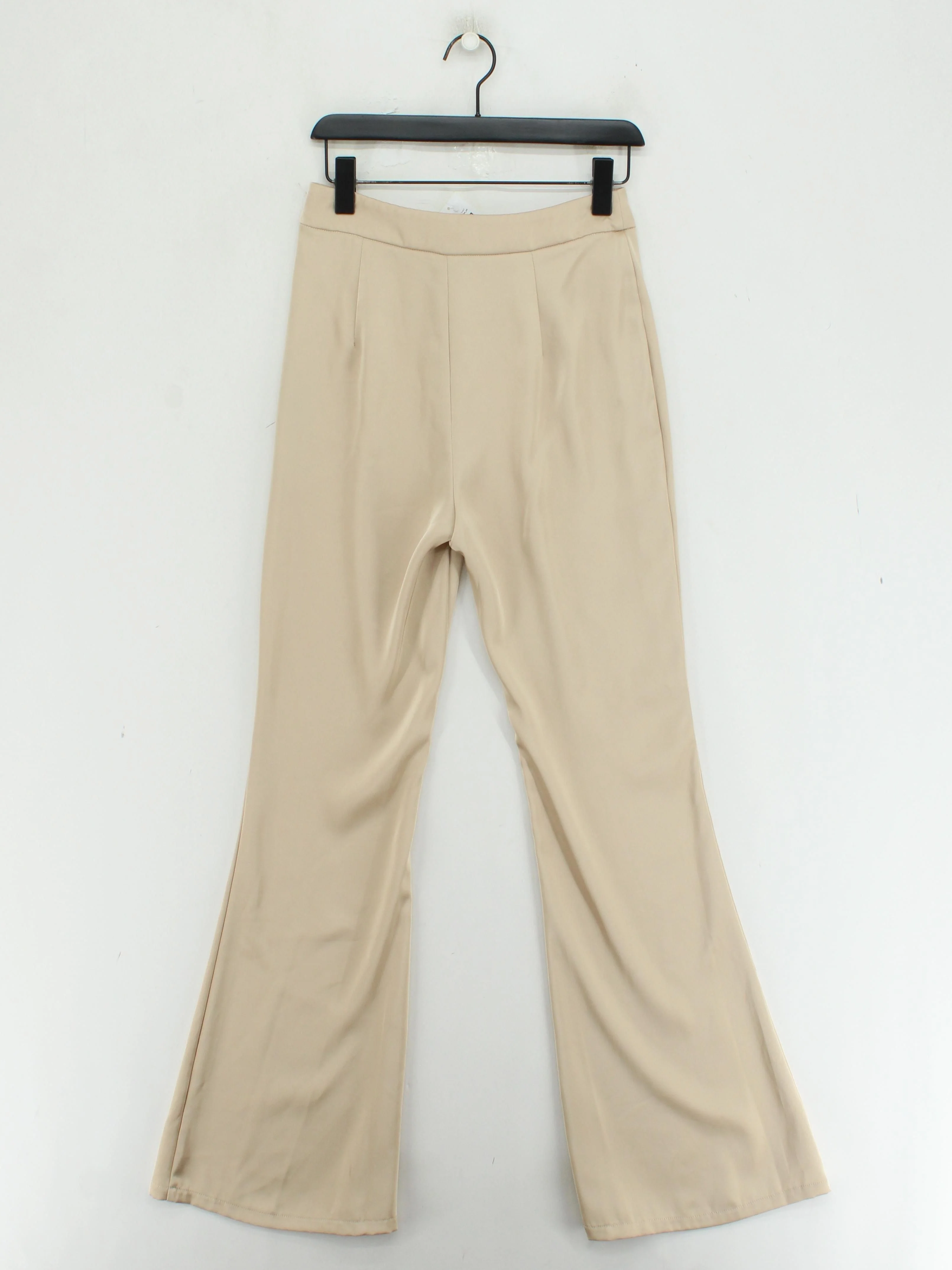 Misspap Women's Trousers UK 10 Tan 100% Polyester Flared Chino - Image 2