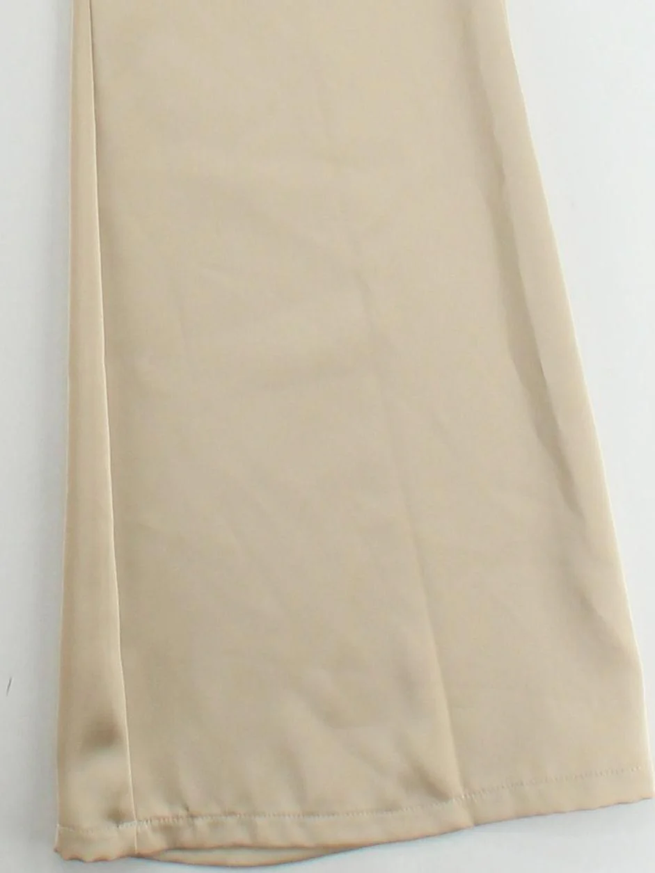 Misspap Women's Trousers UK 10 Tan 100% Polyester Flared Chino - Image 4