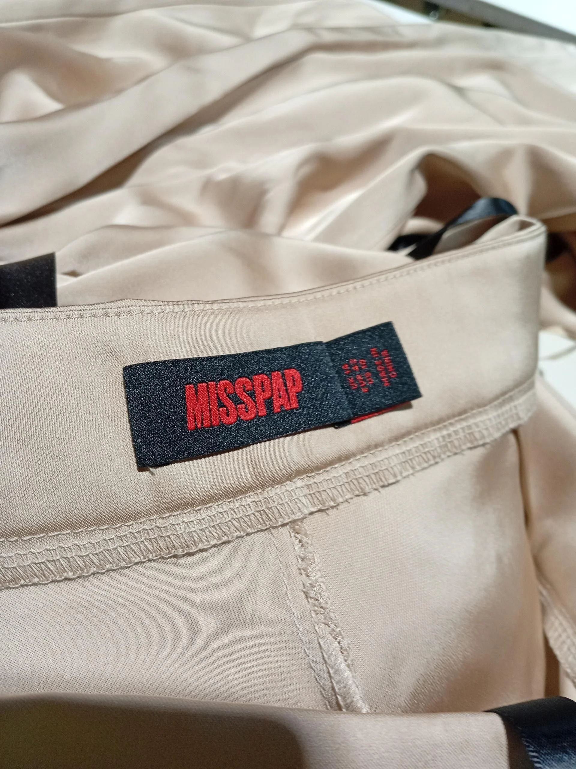 Misspap Women's Trousers UK 14 Cream 100% Polyester Flared Chino - Image 5