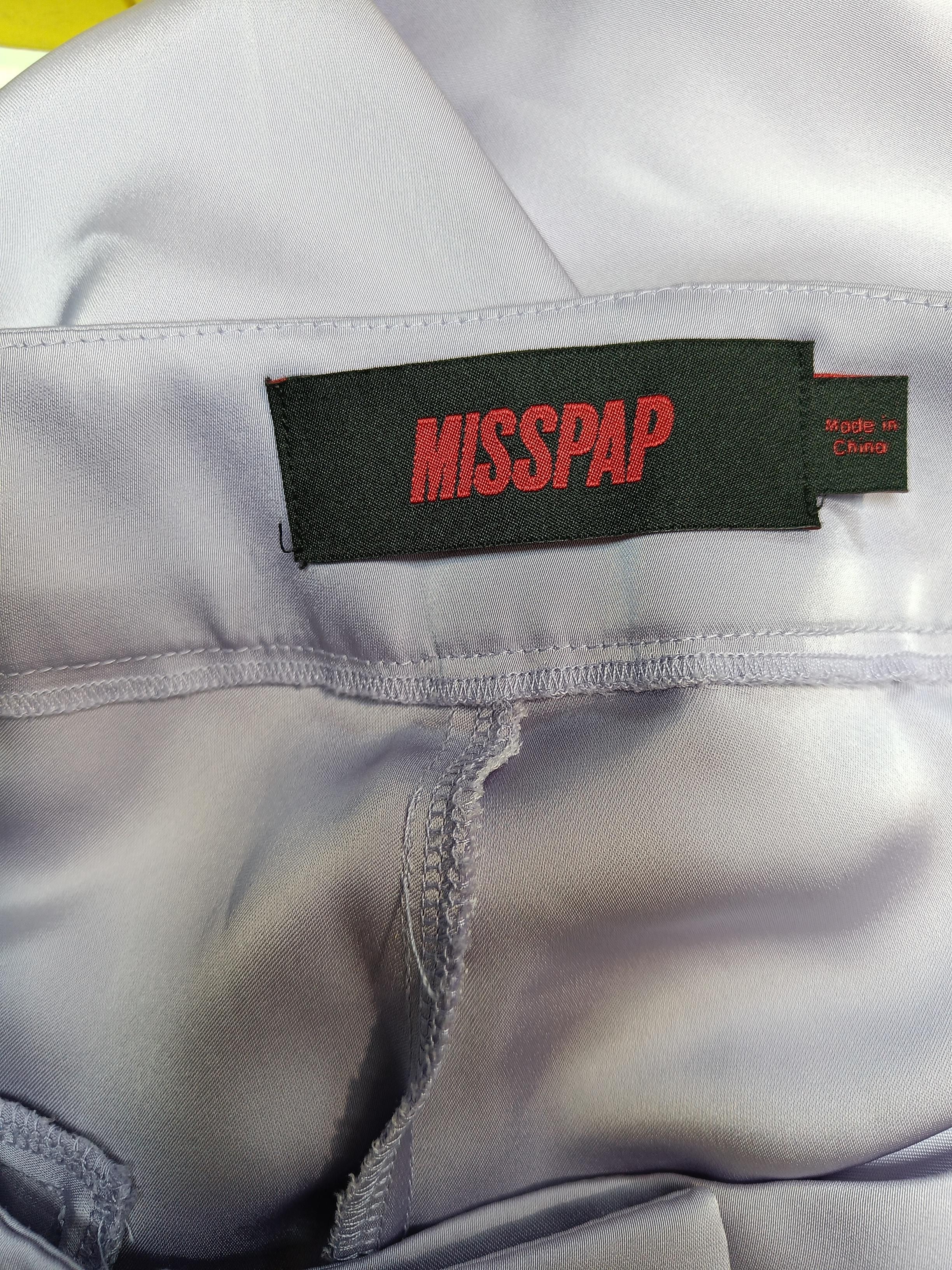 Misspap Women's Trousers UK 8 Purple 100% Polyester Wide-Leg Chino - Image 5