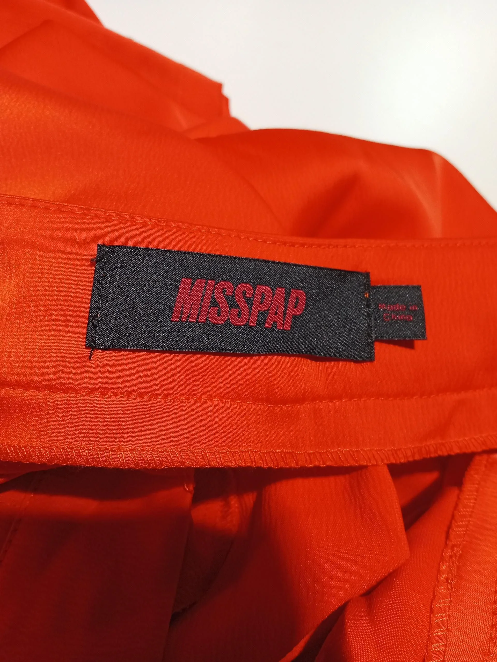 Misspap Women's Trousers W 28 in Orange Polyester with Elastane Wide-Leg Chino - Image 5