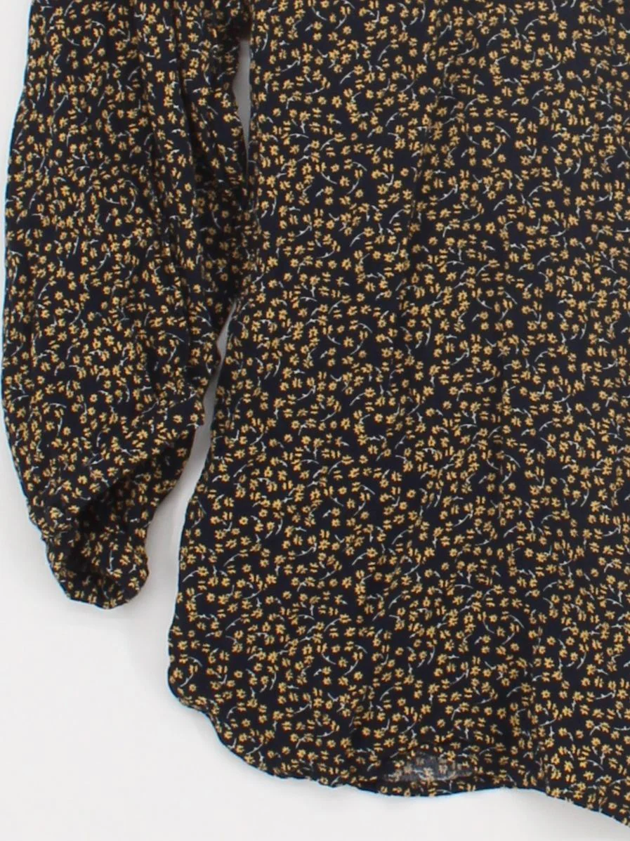 Modstrom Women's Top M Multi Floral 100% Viscose 3/4 Sleeve Round Neck Basic - Image 4