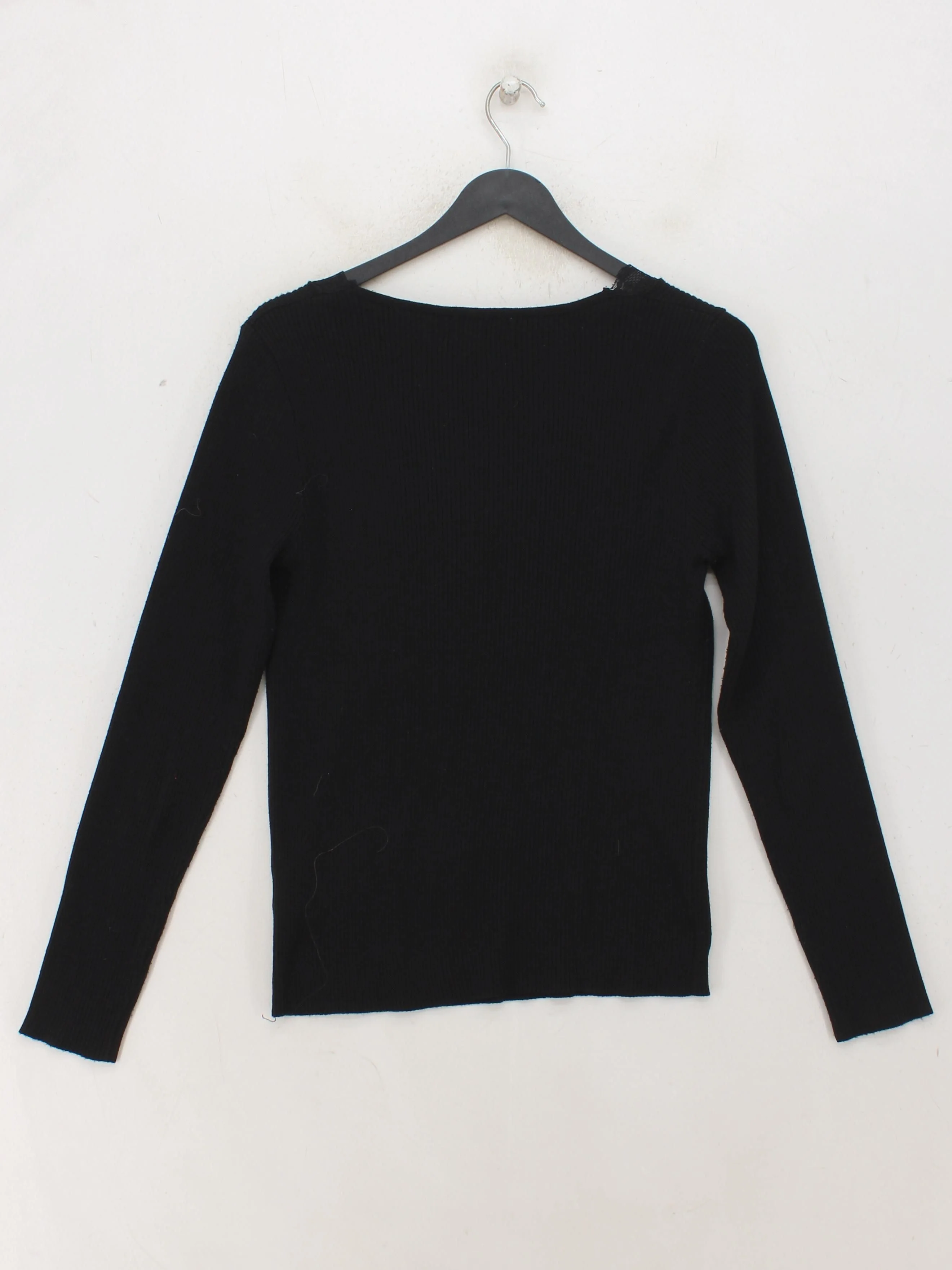 Molly Bracken Women's Top M Black 100% Other Long Sleeve V-Neck Basic - Image 2