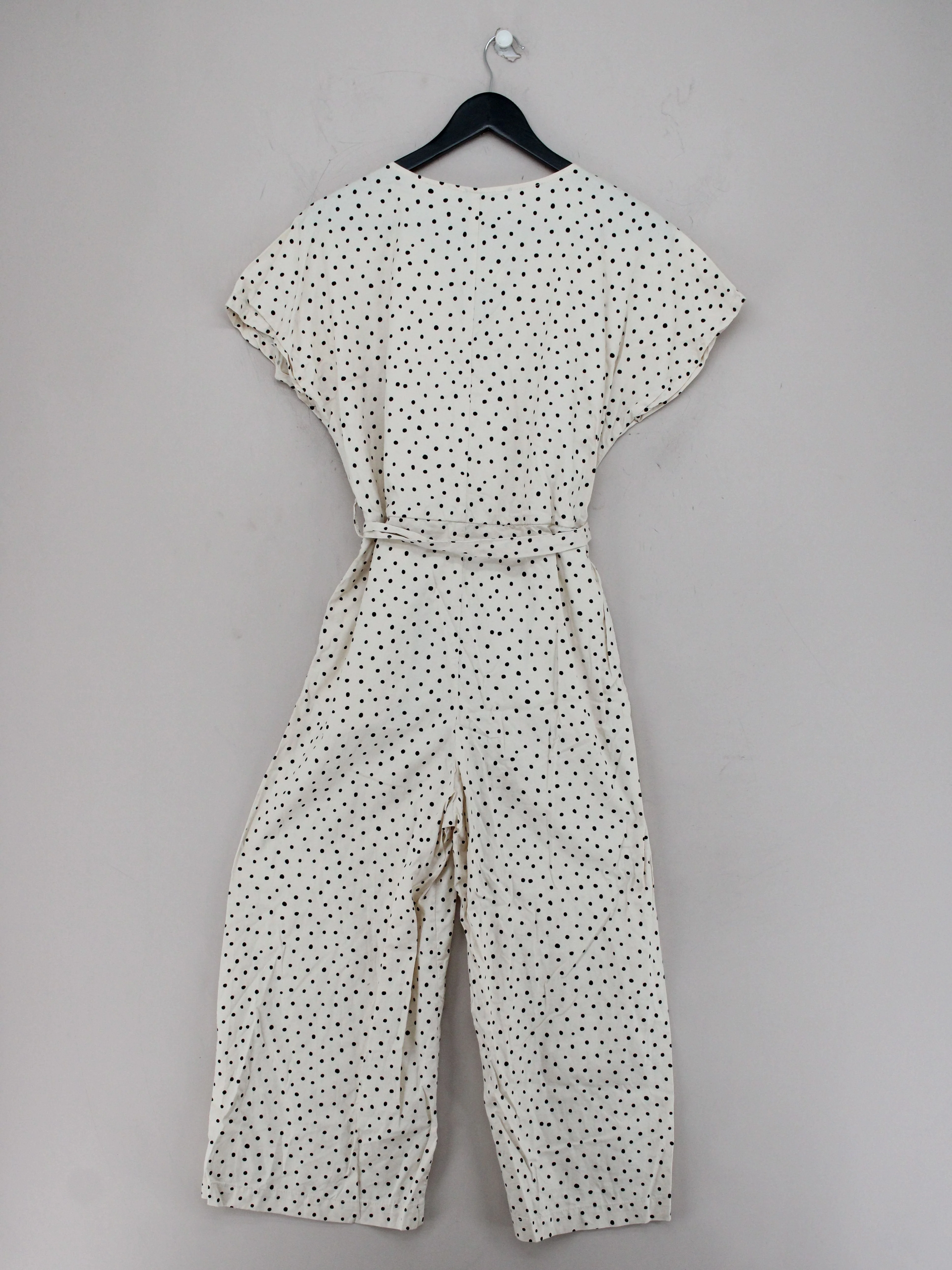 Monki Women's Jumpsuit XS Cream Polkadot 100% Cotton Wide-Leg Jumpsuit - Image 2