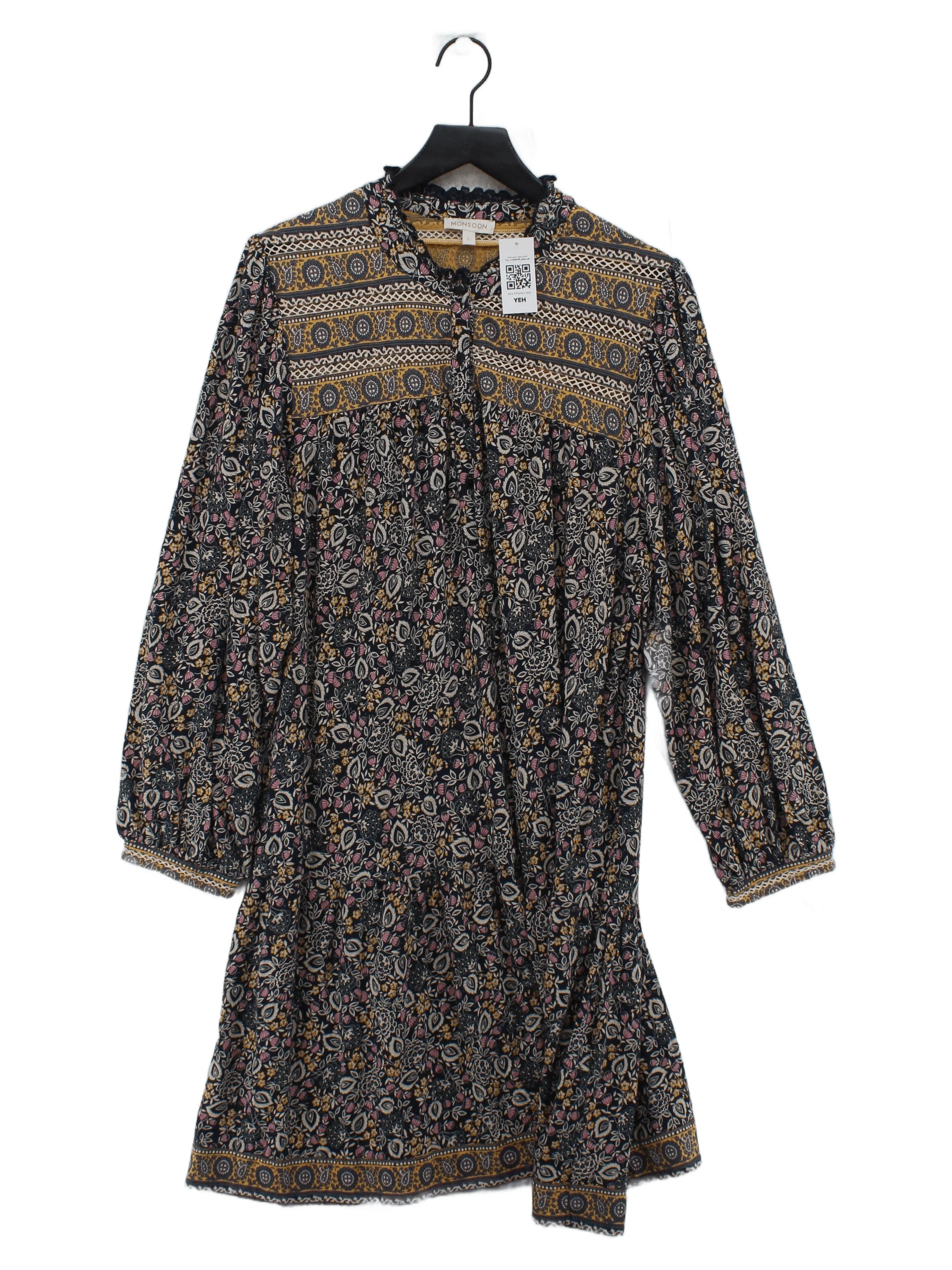 Monsoon Jumper Mini Dress L in Blue