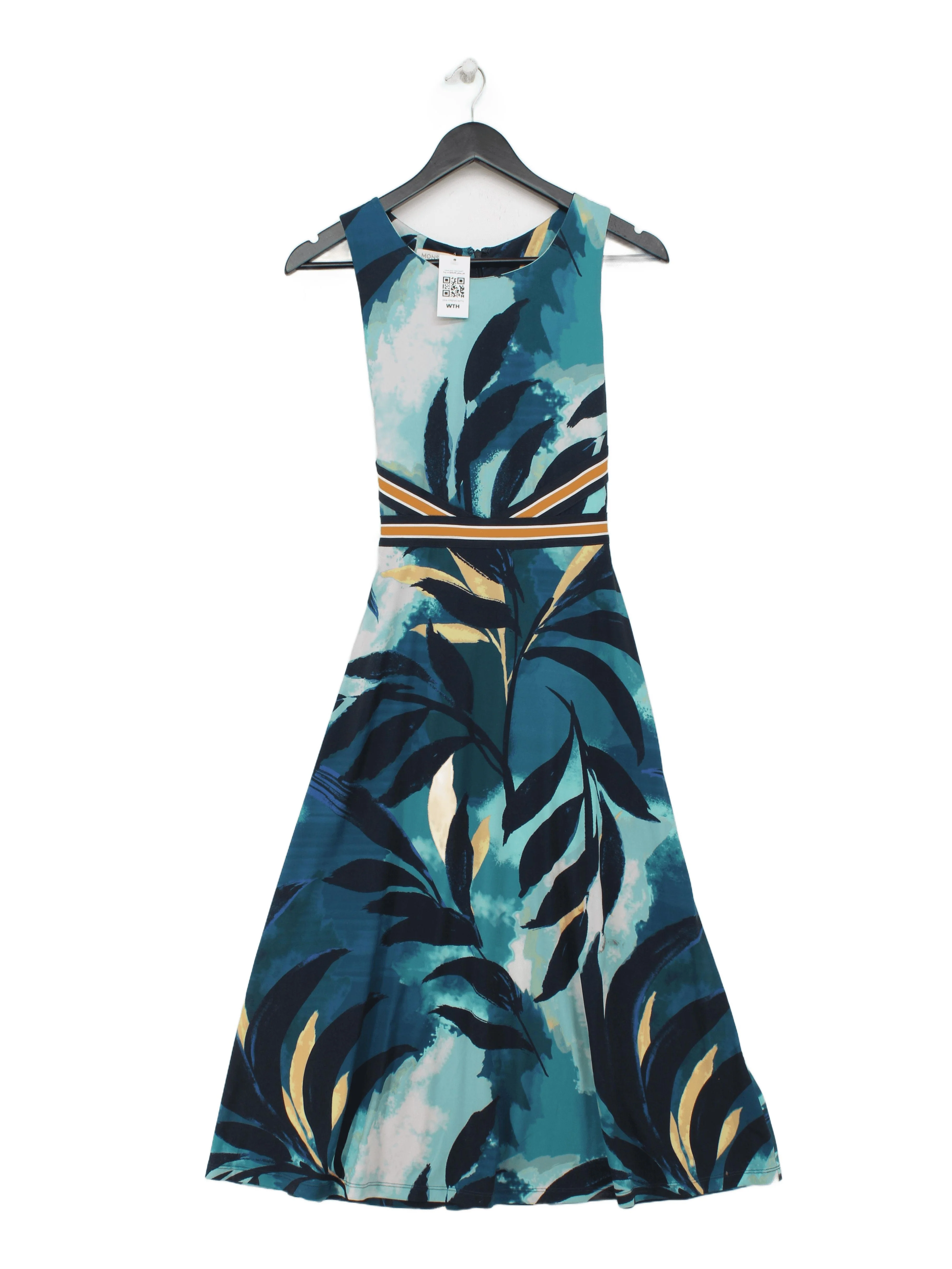 Monsoon Skater Midi Dress UK8 in Blue