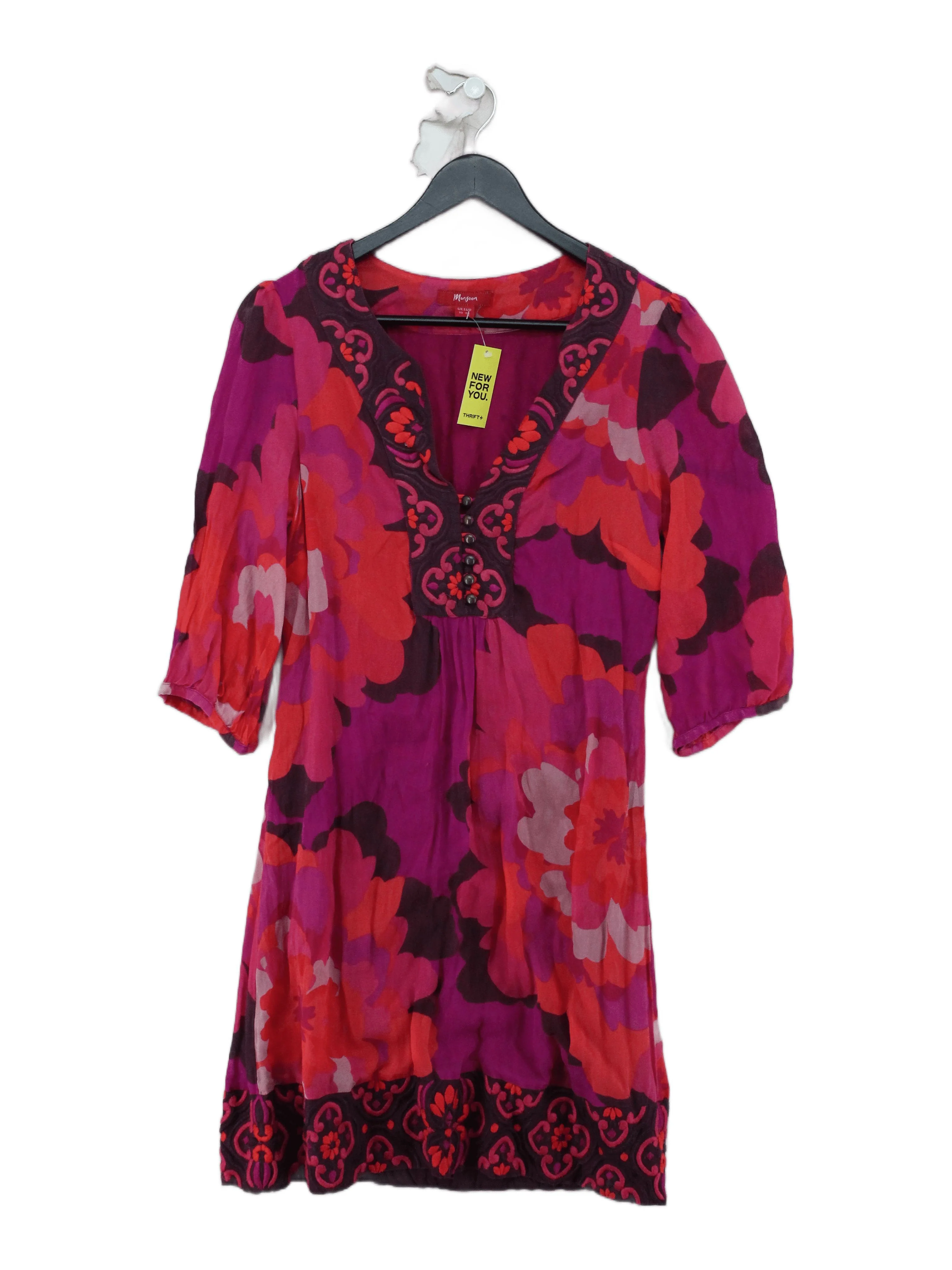 Monsoon T-Shirt Mini Dress UK10 in Multi