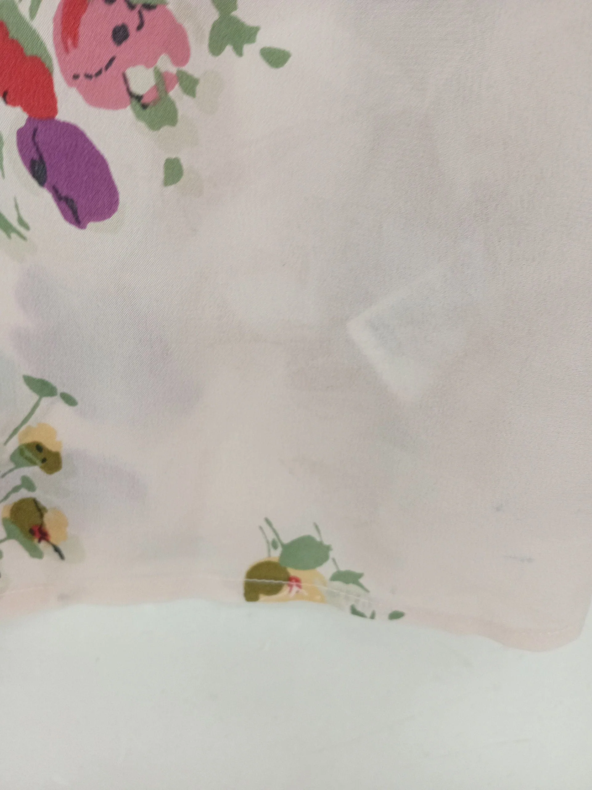 Monsoon Women's Blouse UK 14 Pink Floral 100% Silk Long Sleeve Collared Basic - Image 5