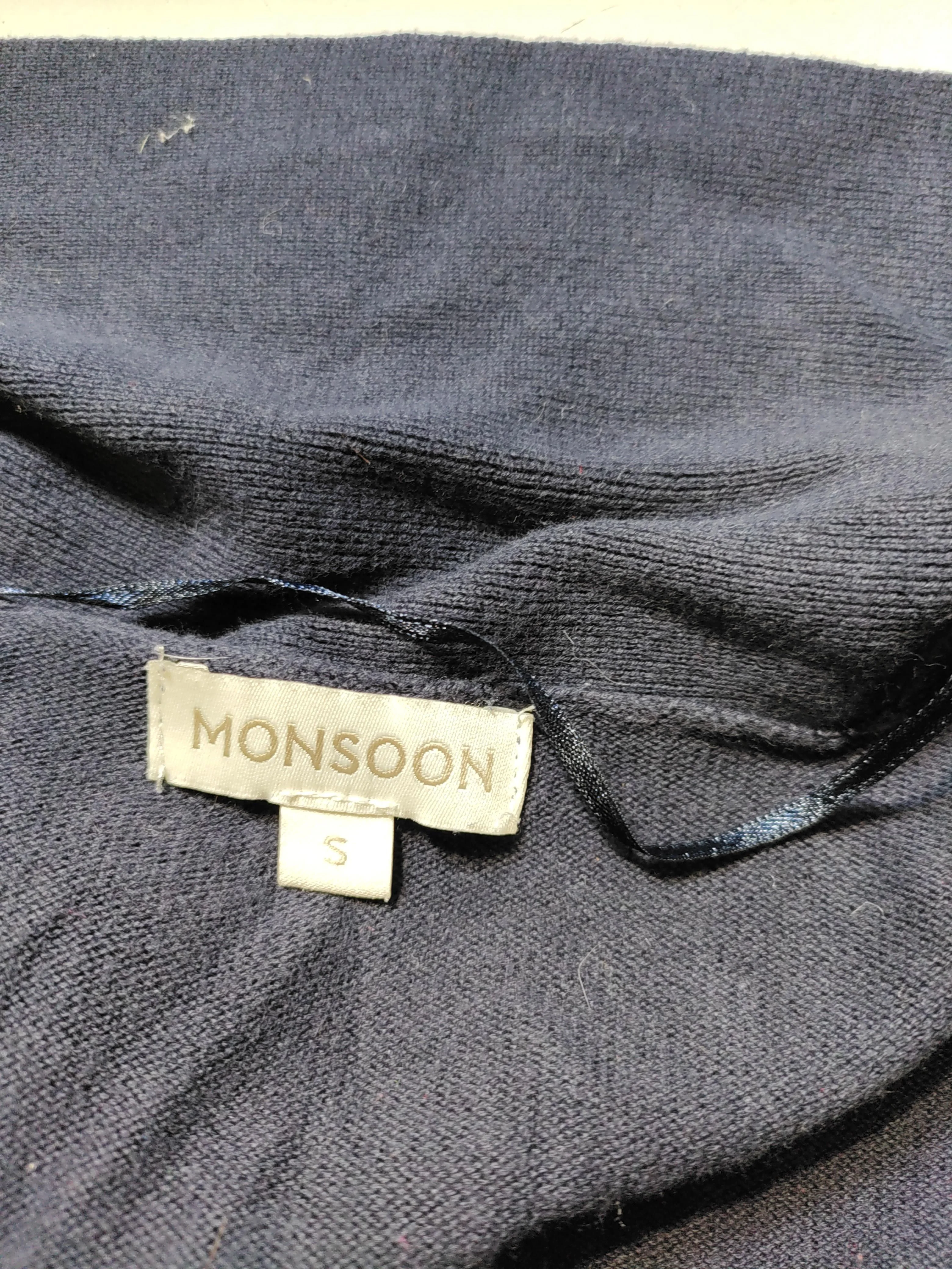 Monsoon Women's Cardigan S Blue 100% Cotton Collared Cardigan - Image 6