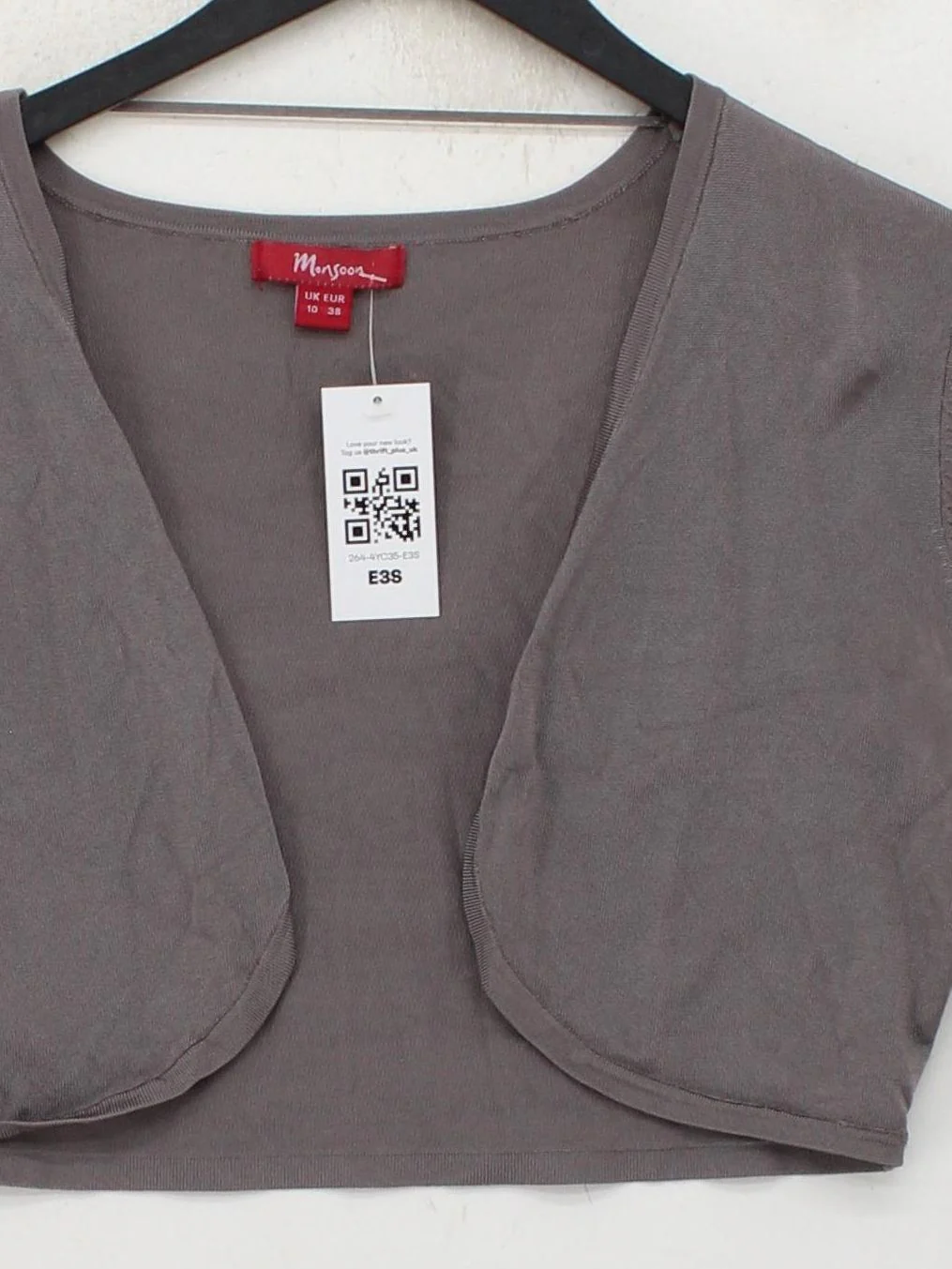 Monsoon Women's Cardigan UK 10 Brown Viscose with Nylon V-Neck Cardigan - Image 3
