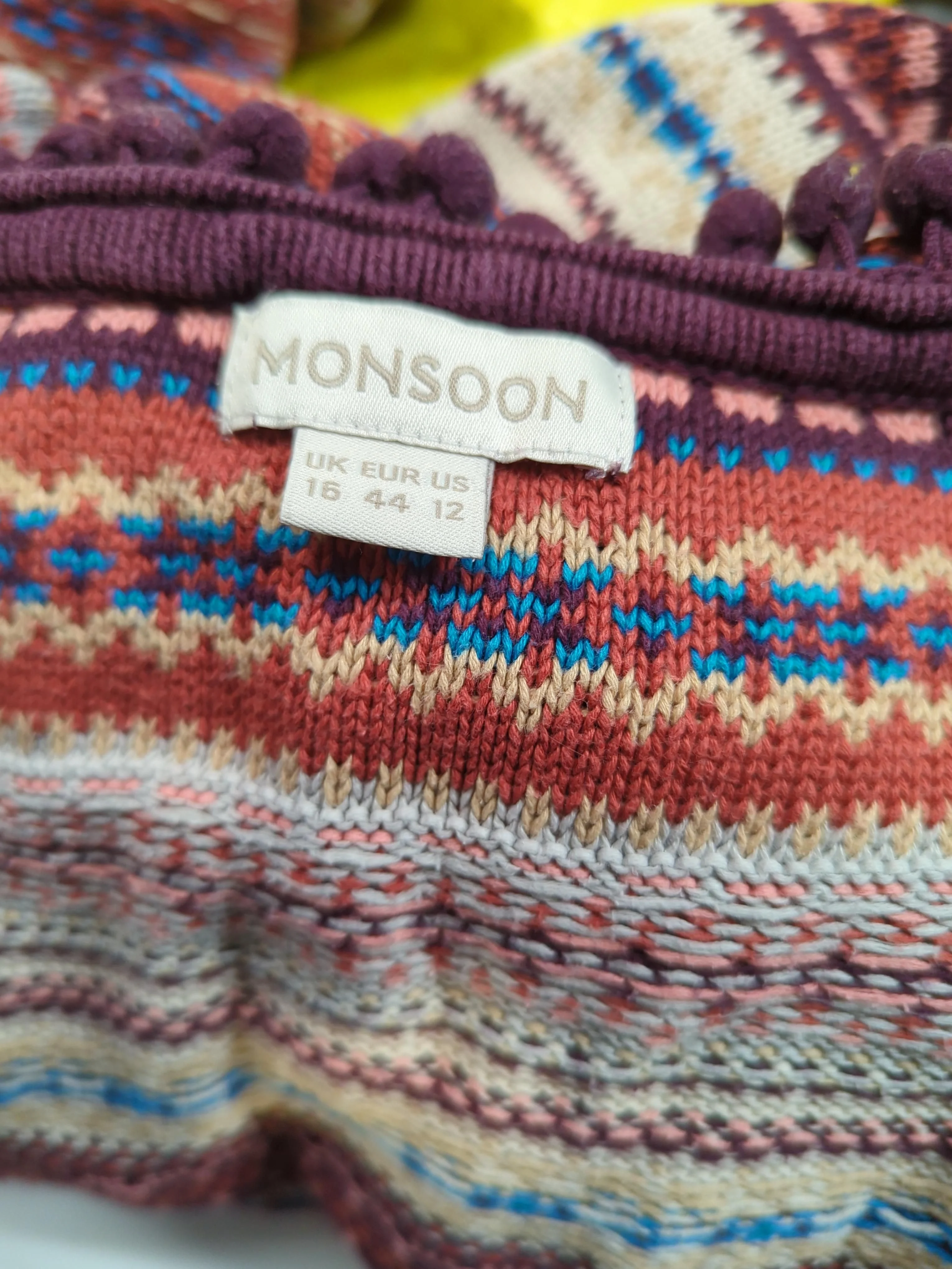 Monsoon Women's Cardigan UK 16 Multi 100% Cotton V-Neck Cardigan - Image 7
