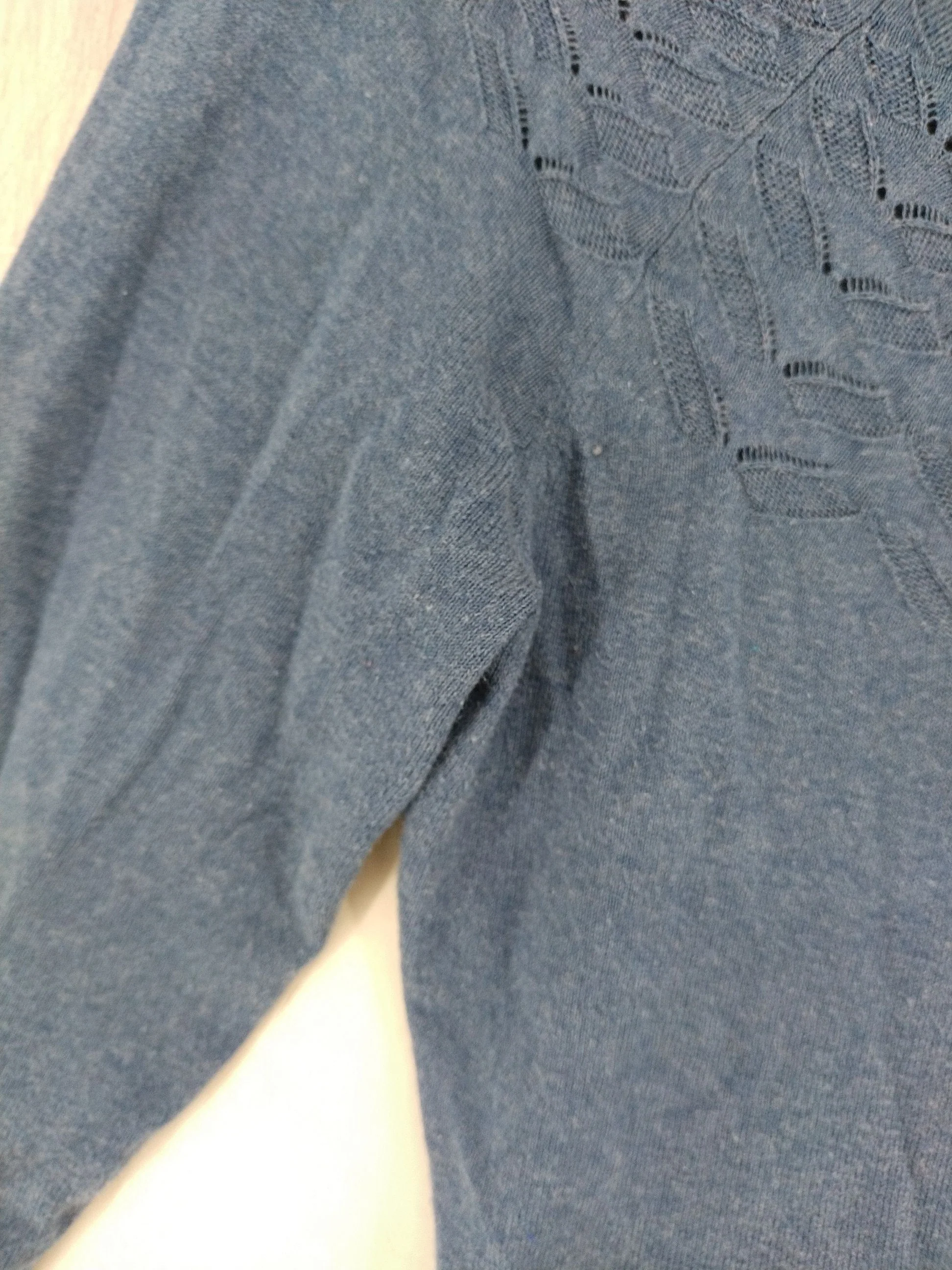 Monsoon Women's Cardigan UK 8 Blue 100% Cotton Round Neck Cardigan - Image 5