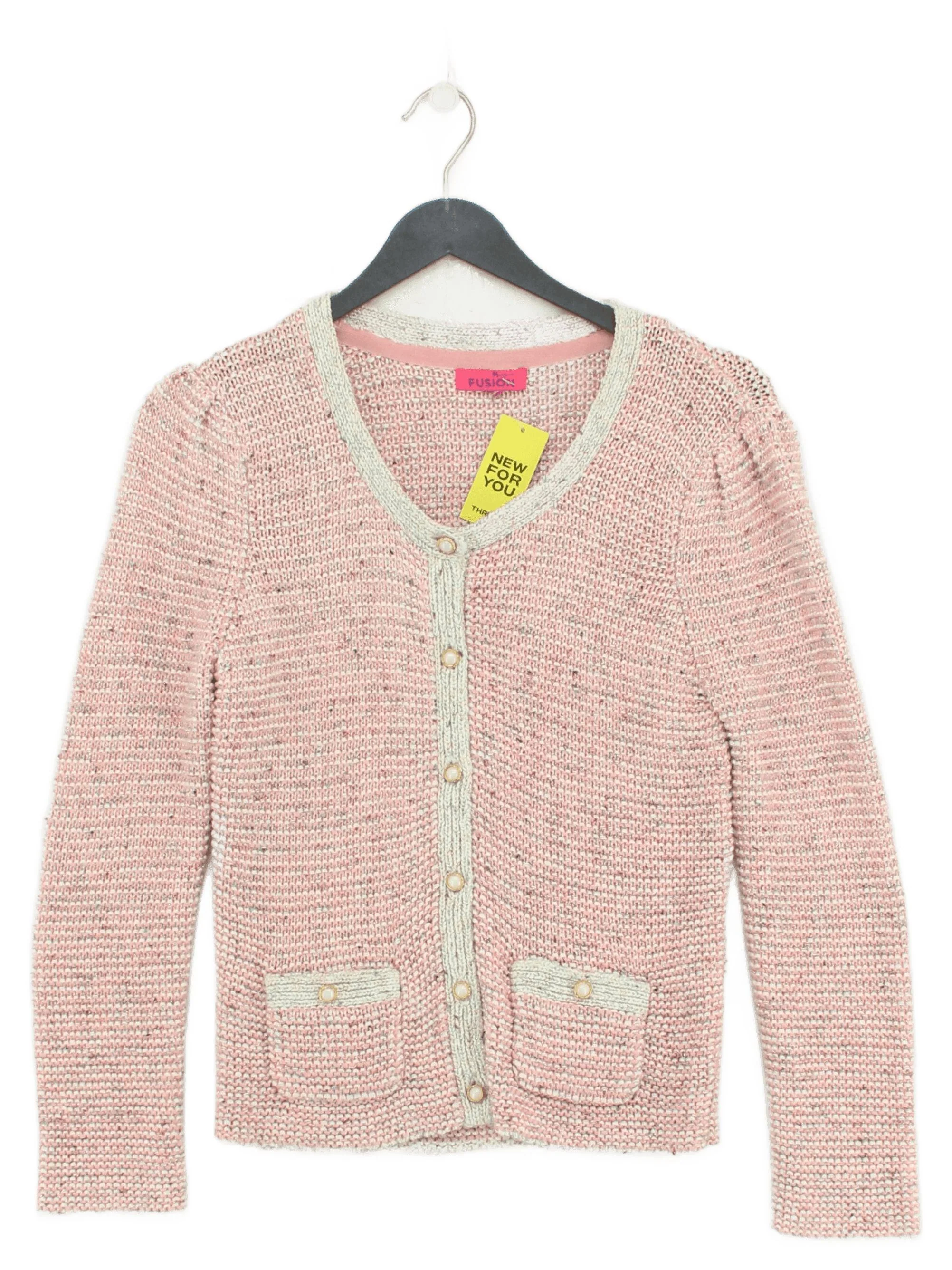 Monsoon Women's Cardigan XS Pink Acrylic with Polyester, Nylon, Other Cardigan