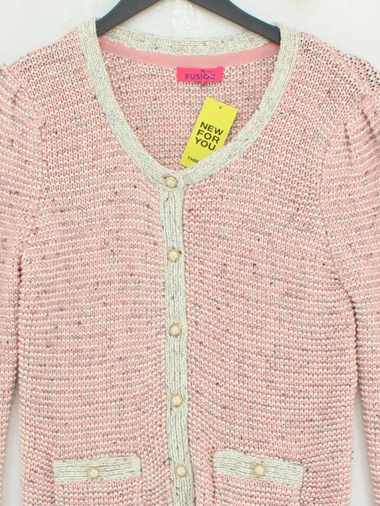 Monsoon Women's Cardigan XS Pink Acrylic with Polyester, Nylon, Other Cardigan - Image 3
