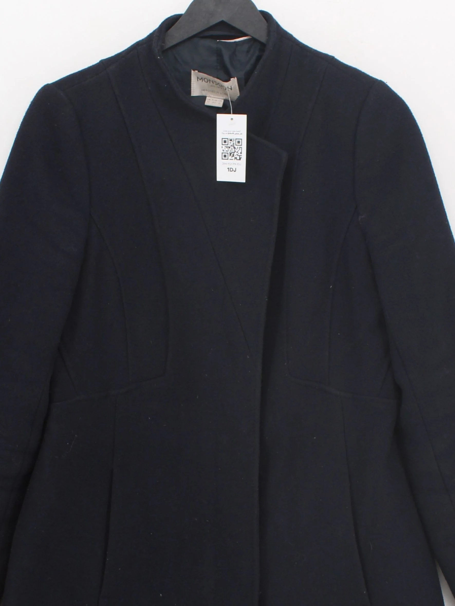 Monsoon Women's Coat UK 12 Black Acrylic with Polyester, Wool, Other Overcoat - Image 3