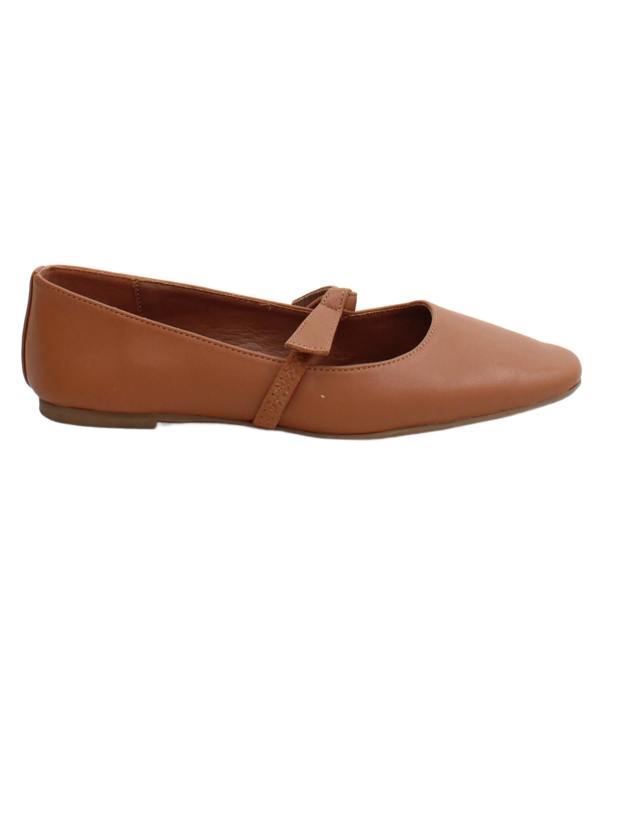 Monsoon Women's Flat Shoes UK 4 Tan 100% Faux Leather Mary Jane