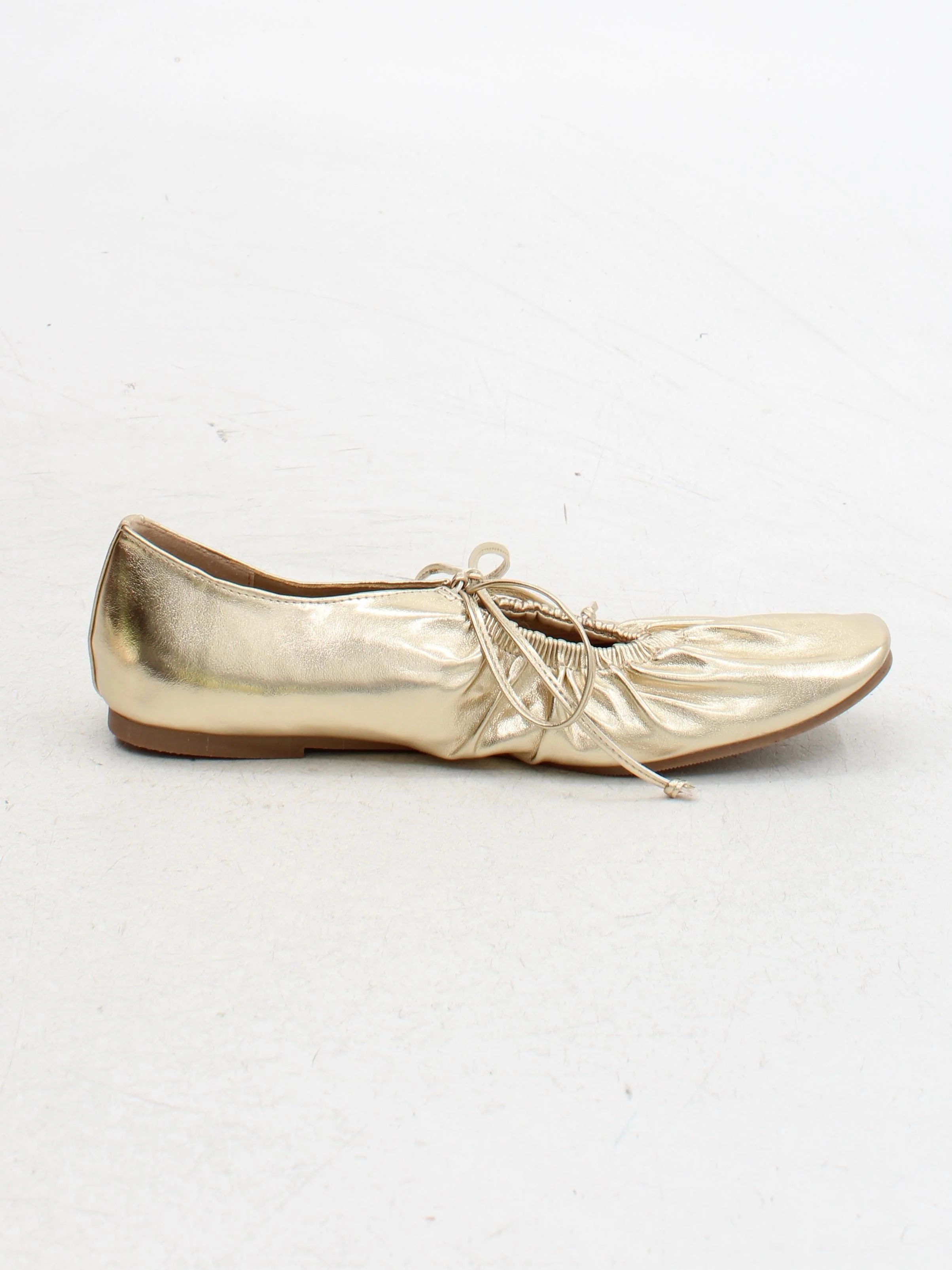 Monsoon Women's Flat Shoes UK 6.5 Gold 100% Faux Leather Ballet - Image 5